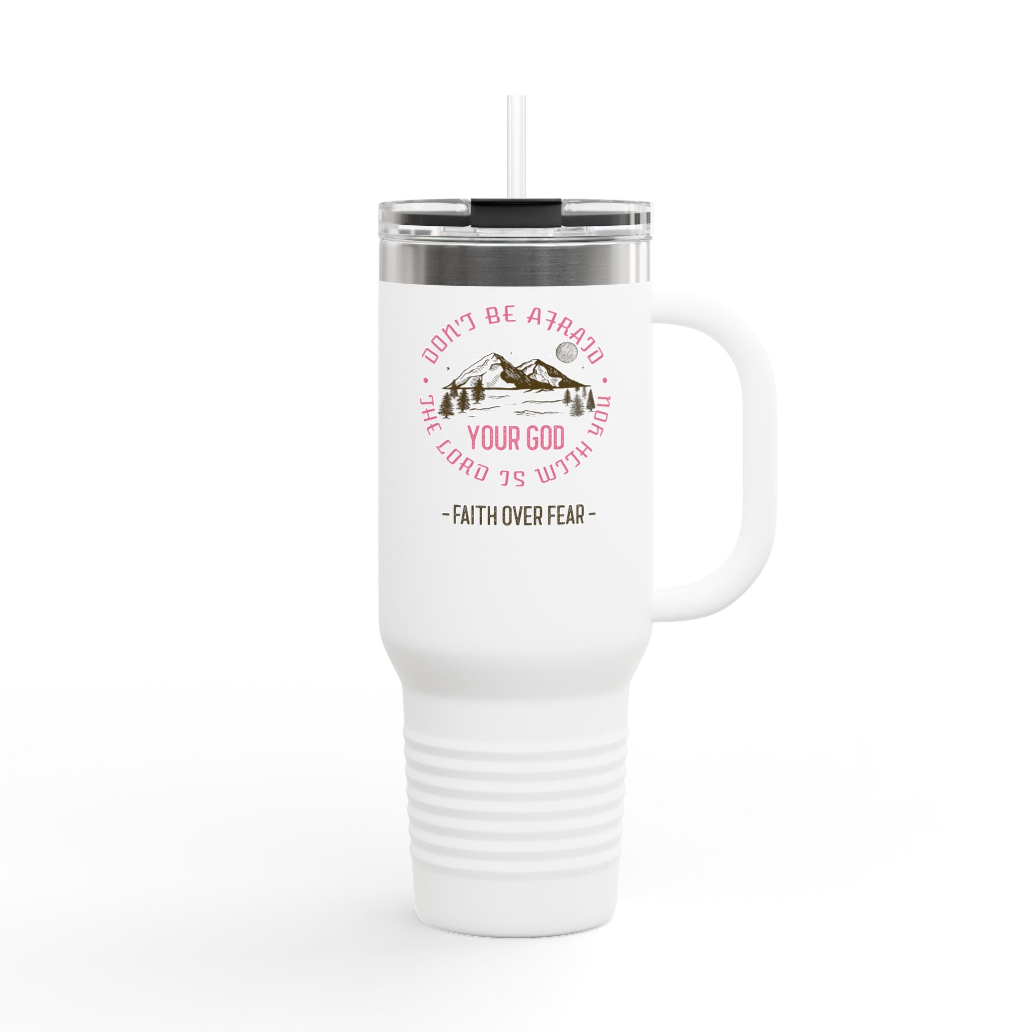 Personalized Insulated Travel Mug. Insulated Travel Mug with Inspirational Quote Praise God with the strings. Perfect Gift for Travelers & Those on the Go or a guitar player.
