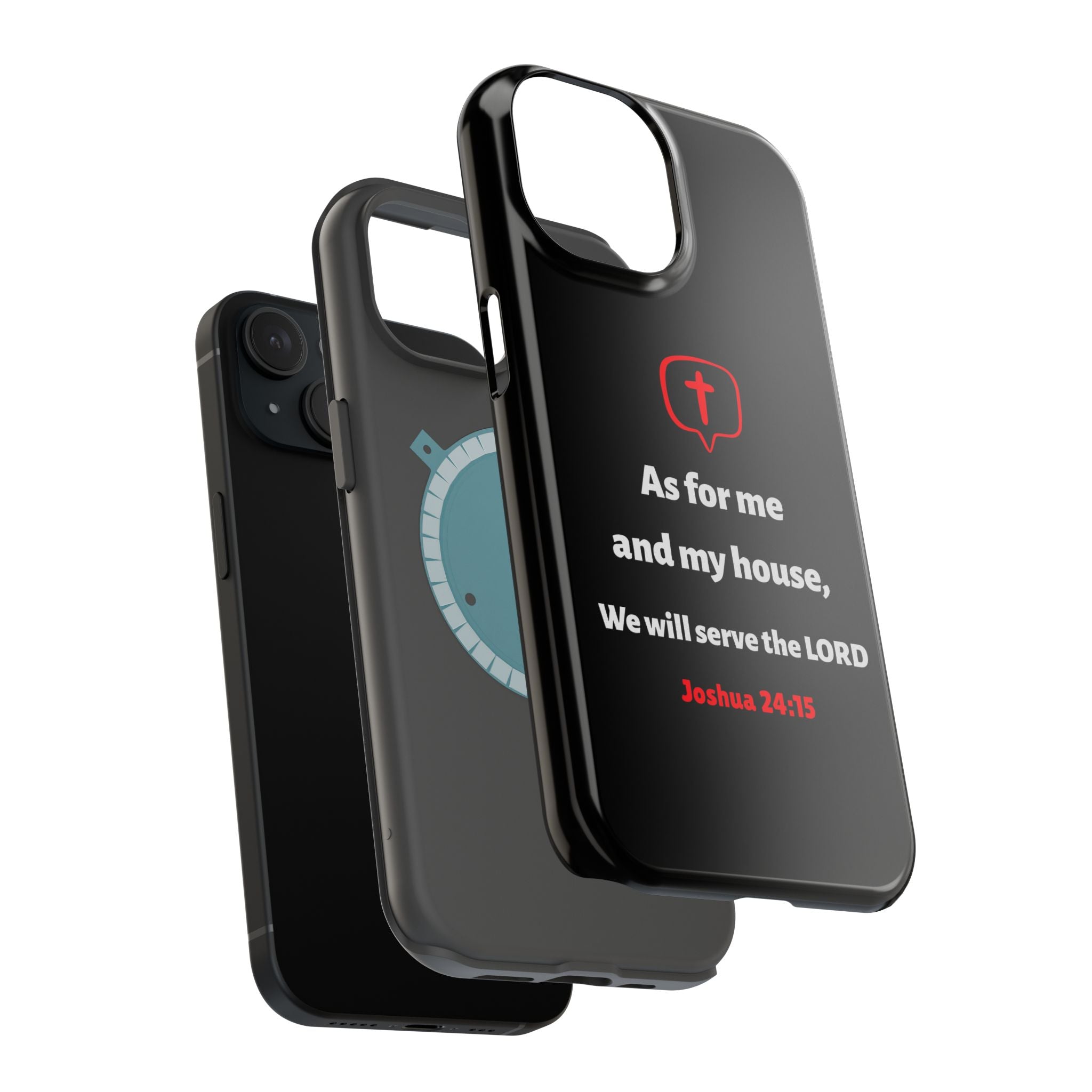 Inspirational Phone Case with bible verse Joshua 24:15 | Custom Magnetic Tough Case for iPhone series, Bible Verse Gifts, Faith-Based Accessories for Christians, Unique Phone Cover