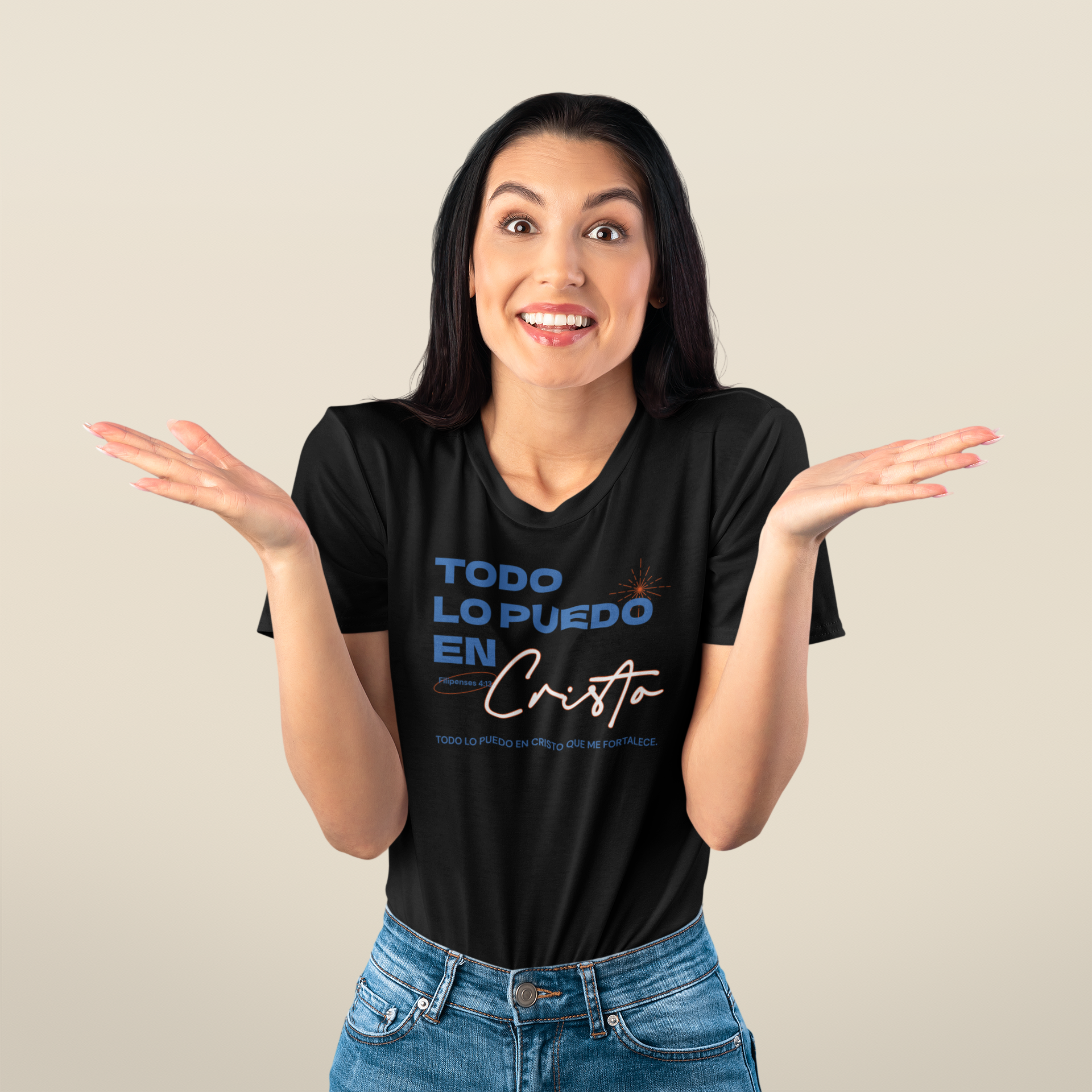 Cotton Tee - Spanish 'Todo Lo Puedo En Cristo'