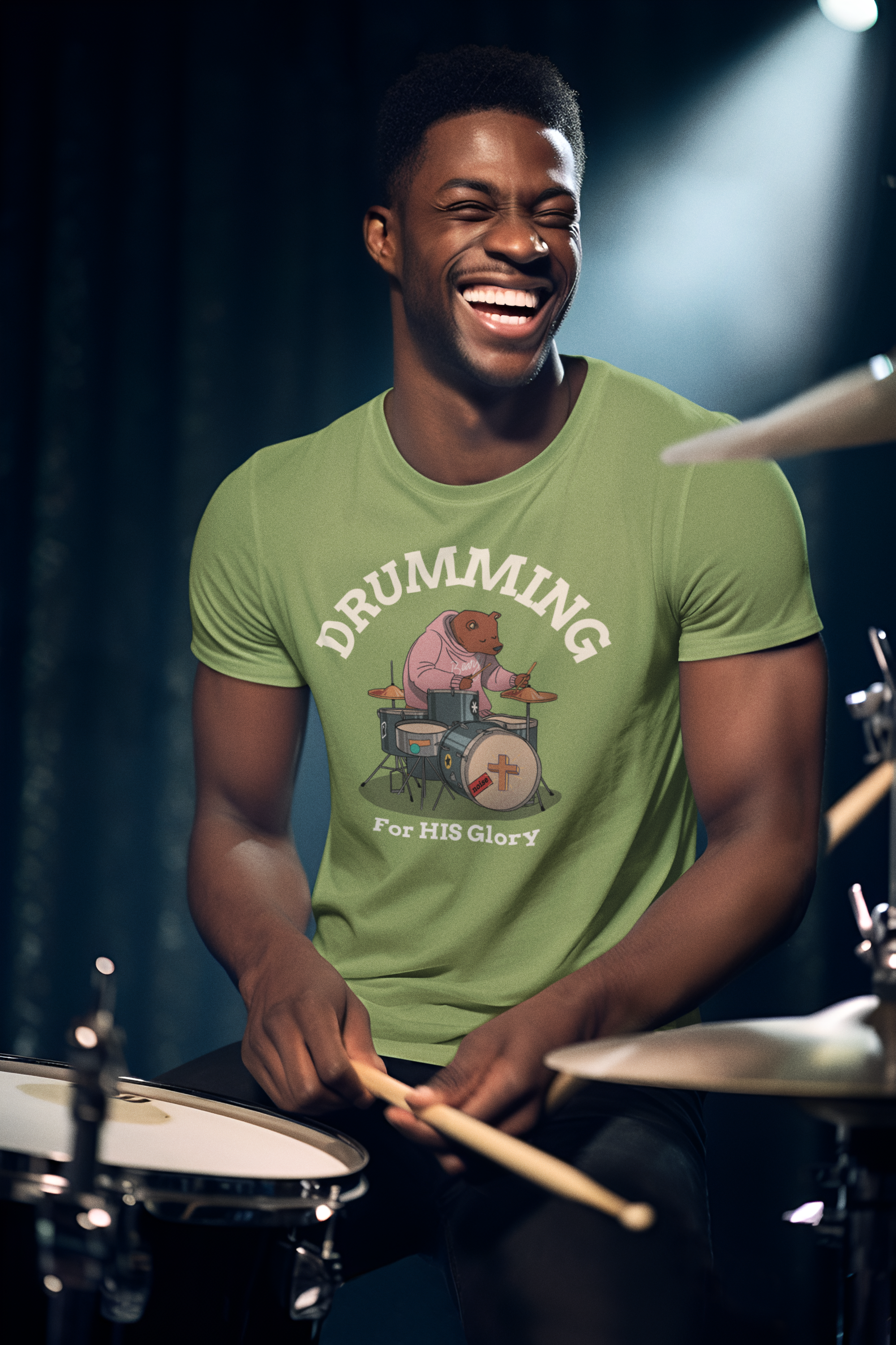 Drum players Faith-Unisex Tee unisex, drums music, church and worship Spiritual Gift, Casual Wear, perfect for musician Christian Attire