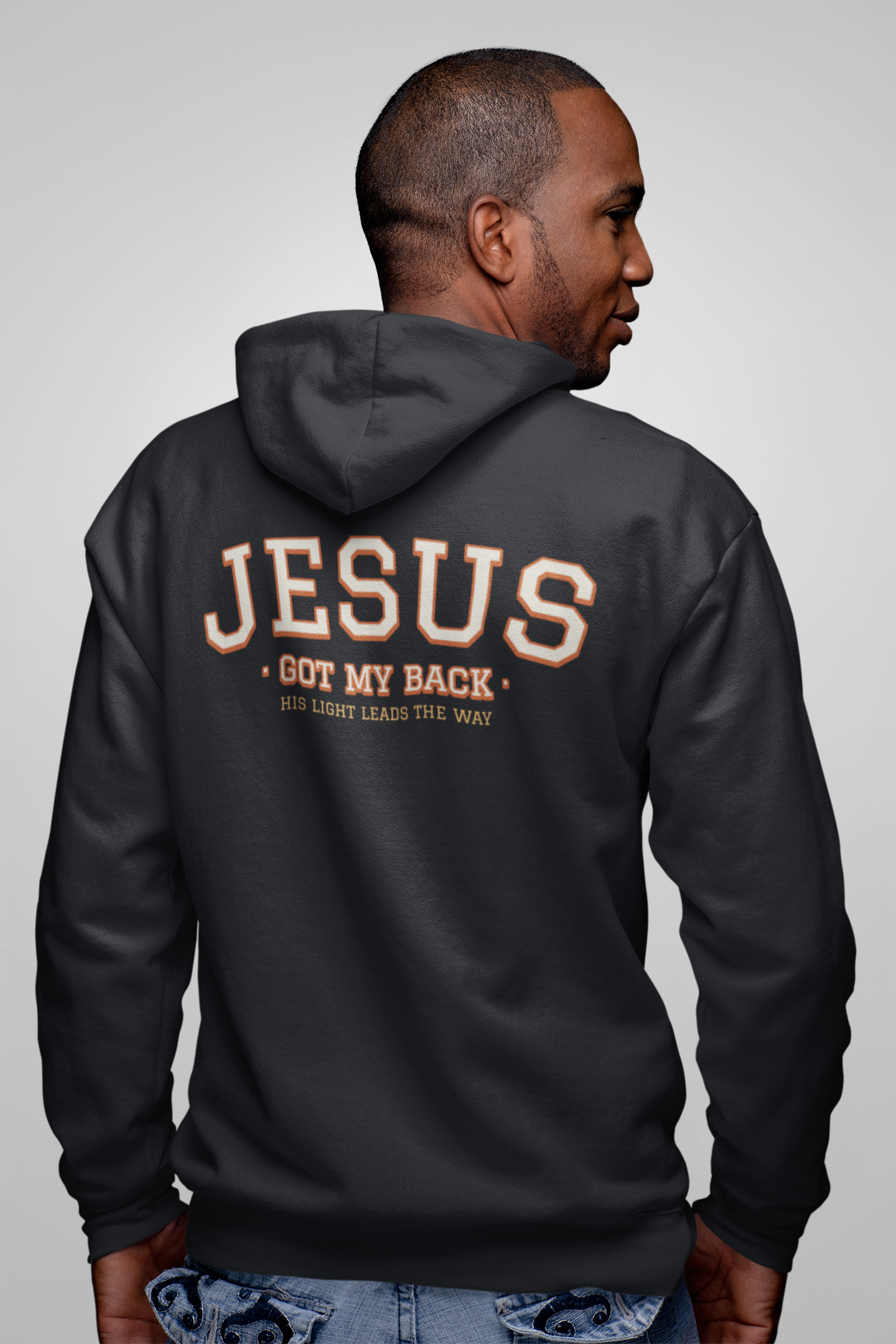 Christian Hoodie - Jesus Got my Back - Unisex Full Zip Sweatshirt, Christian Gift, Faith-Based Fashion