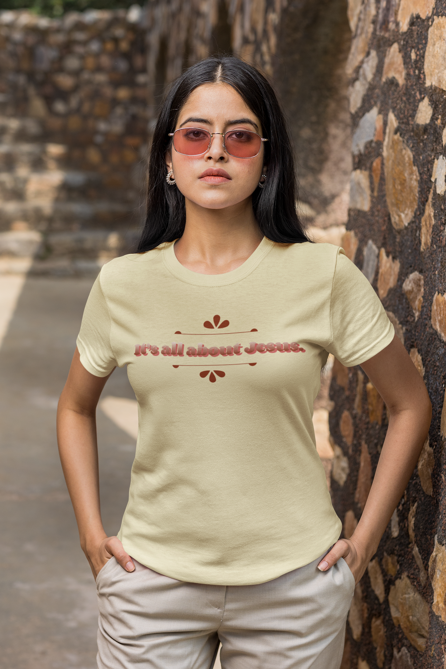 Unisex Inspirational - It's all about Jesus Tee, Faith-Based Apparel, Christian Gift, Casual Wear, Everyday Comfort, Religious Tee