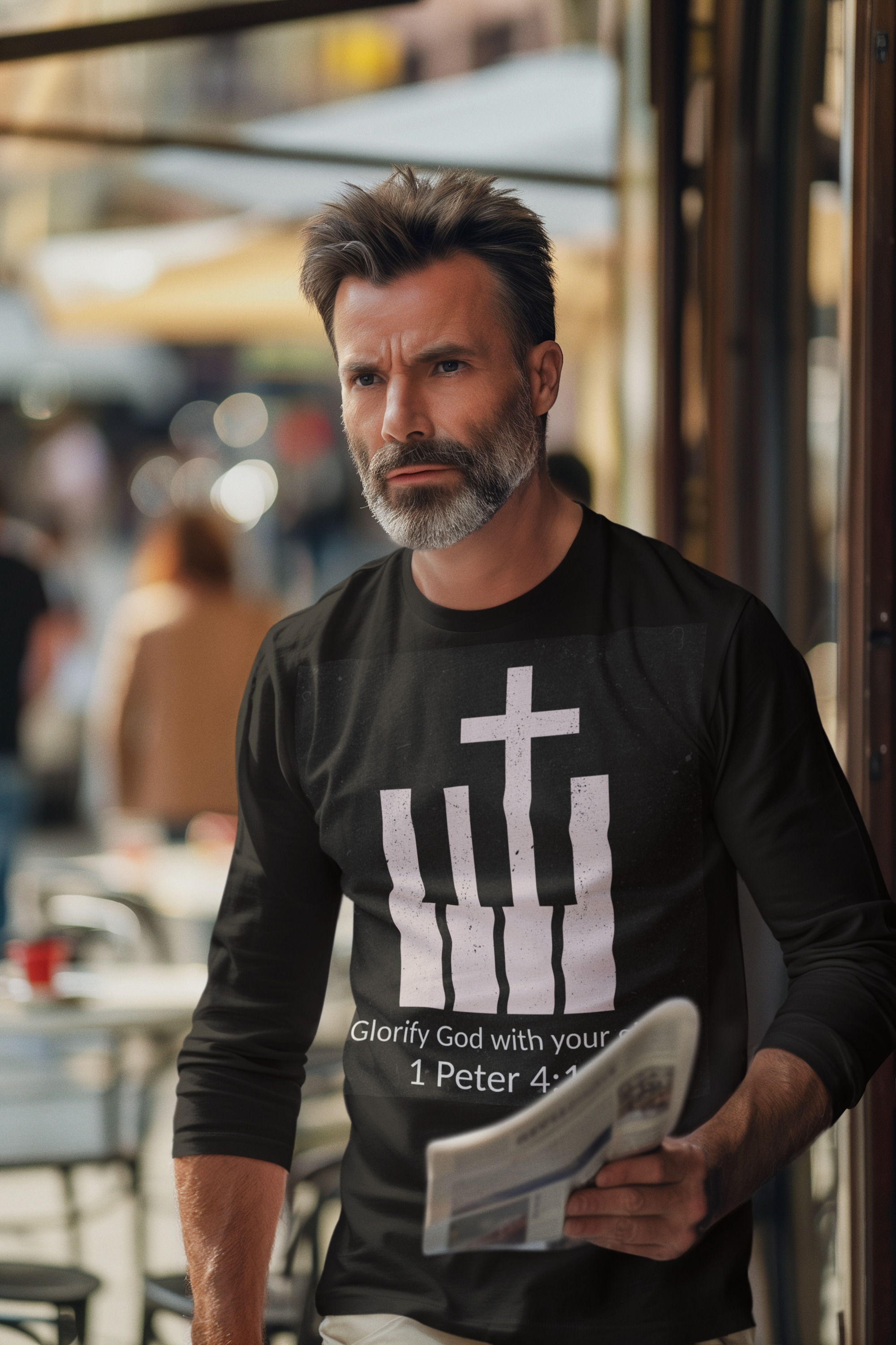 Long Sleeve Unisex Tshirt - Glorify God with Your Gift, Christian Apparel, Biblical Quote Shirt, Gift for Believers, Worship Wear