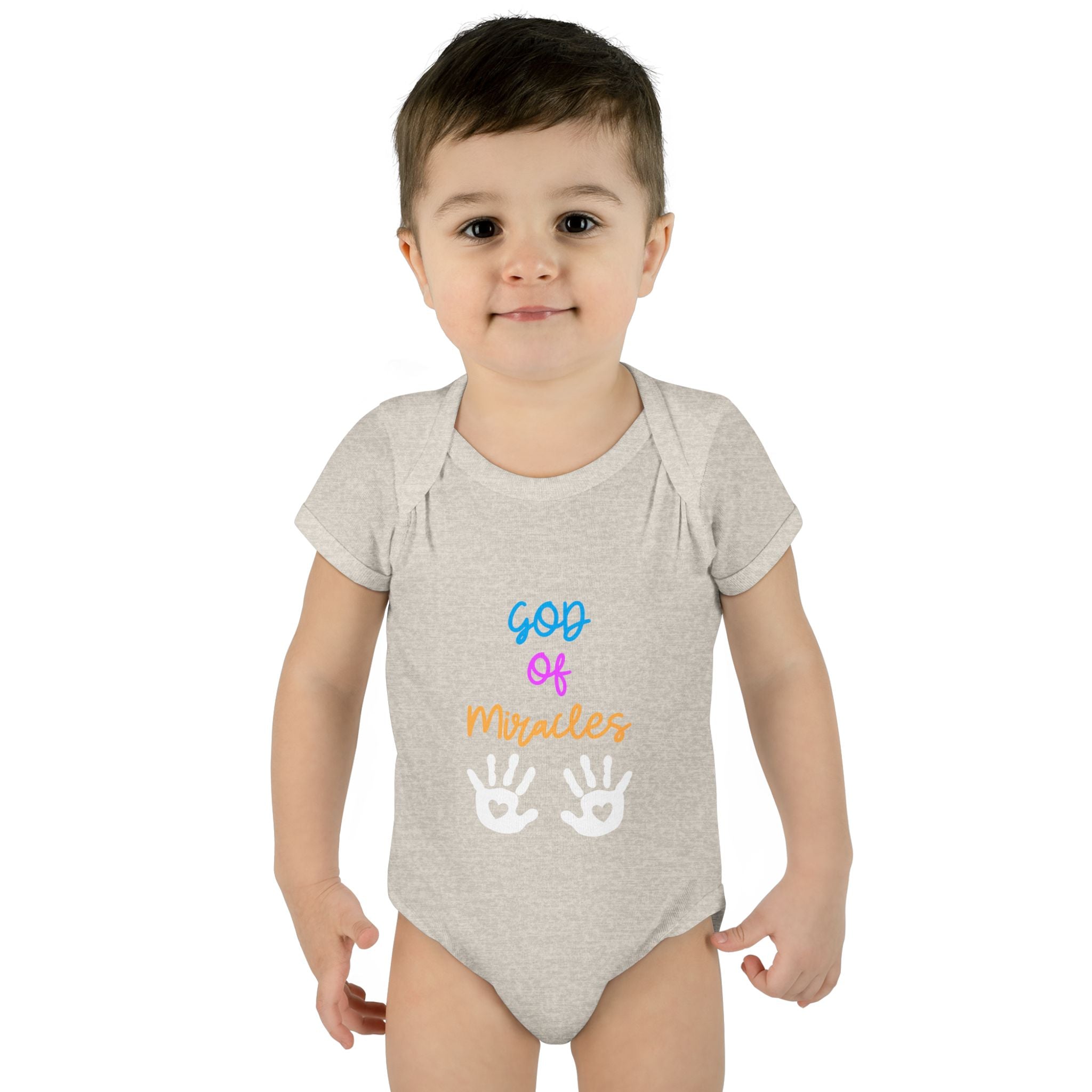 God of Miracles Infant Bodysuit, Cute Baby Outfit, Baby Shower Gift Girl or boy, Newborn Clothes, Christian Baby Apparel