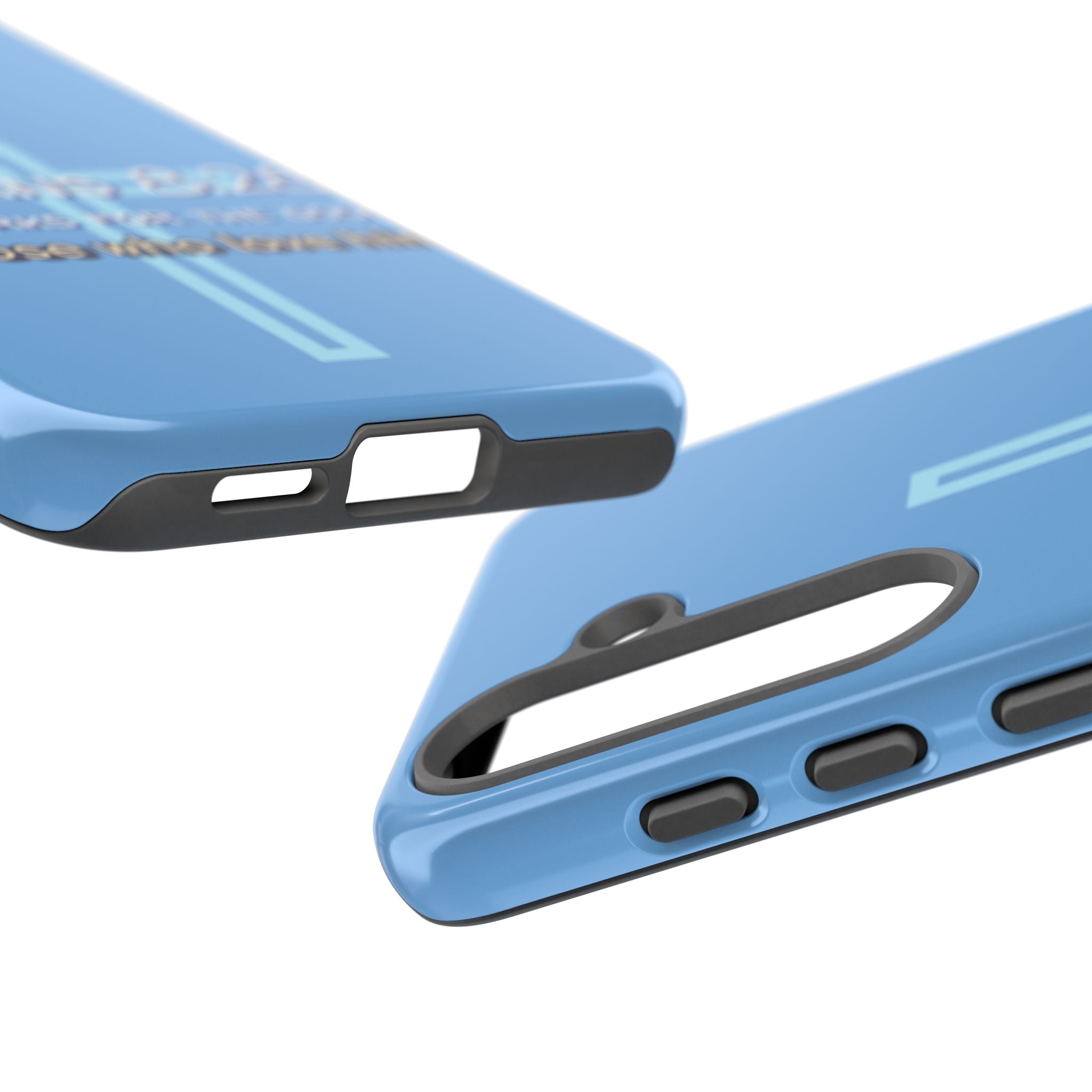 Light Blue Samsung series - Romans 8:28 God works for the Good of those who loves him. Samsung Series Tough Cases for Faith & Inspiration, Christian Gifts, Stylish Protection, Bible Verse Accessories