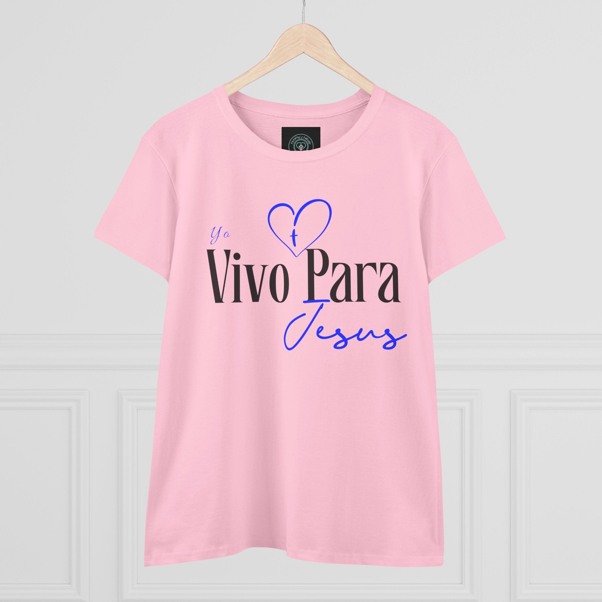 Vivo Para Jesus Cotton Tee, Faith-Based T-Shirt, Christian Apparel, Inspirational Gift, Casual Summer Wear, Religious Statement Top