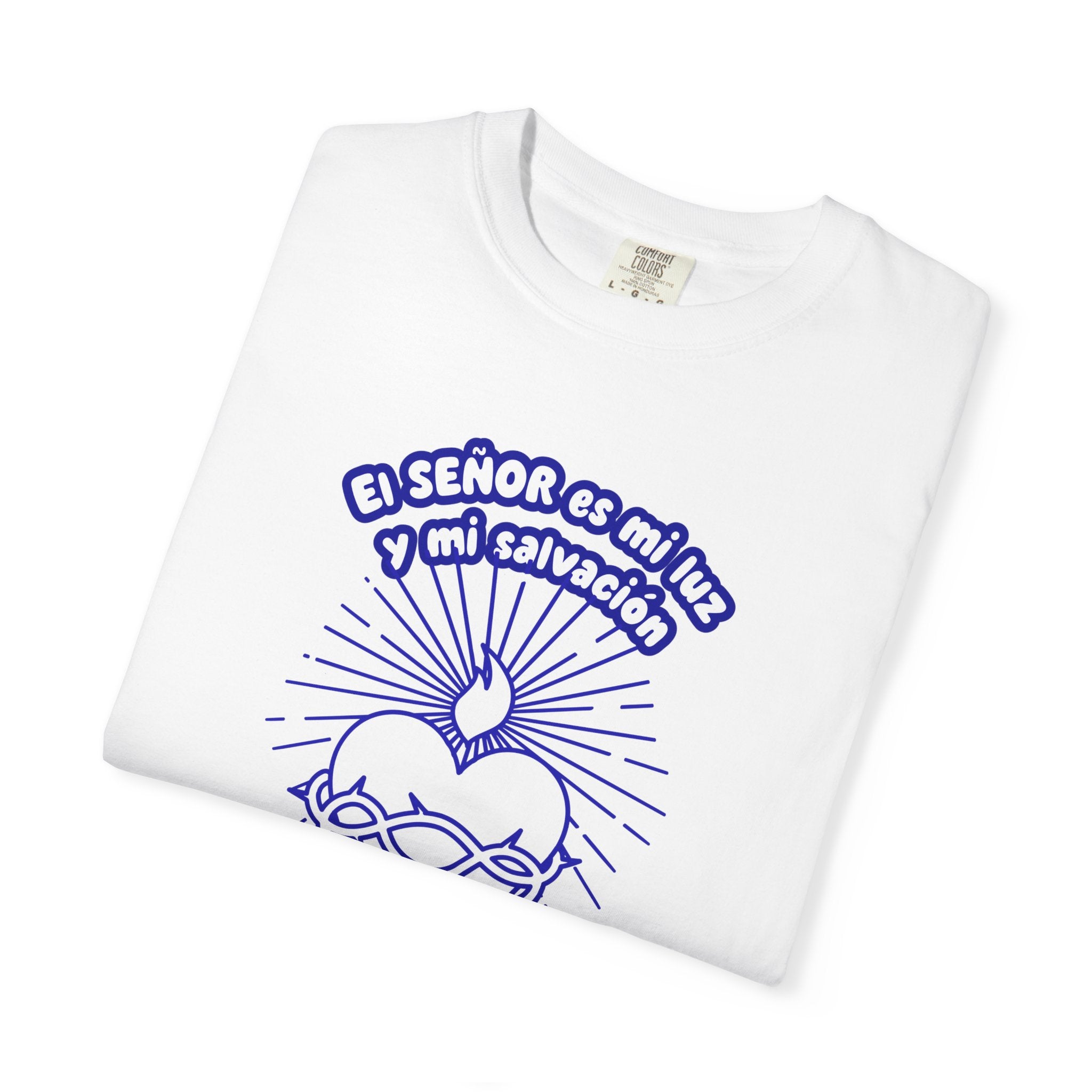 Christian Unisex Spanish Tee - Inspirado en el Salmo 27:1 " El seÑor es mi Luz y mi Salvacion. Great for gift, Birthday, Church.