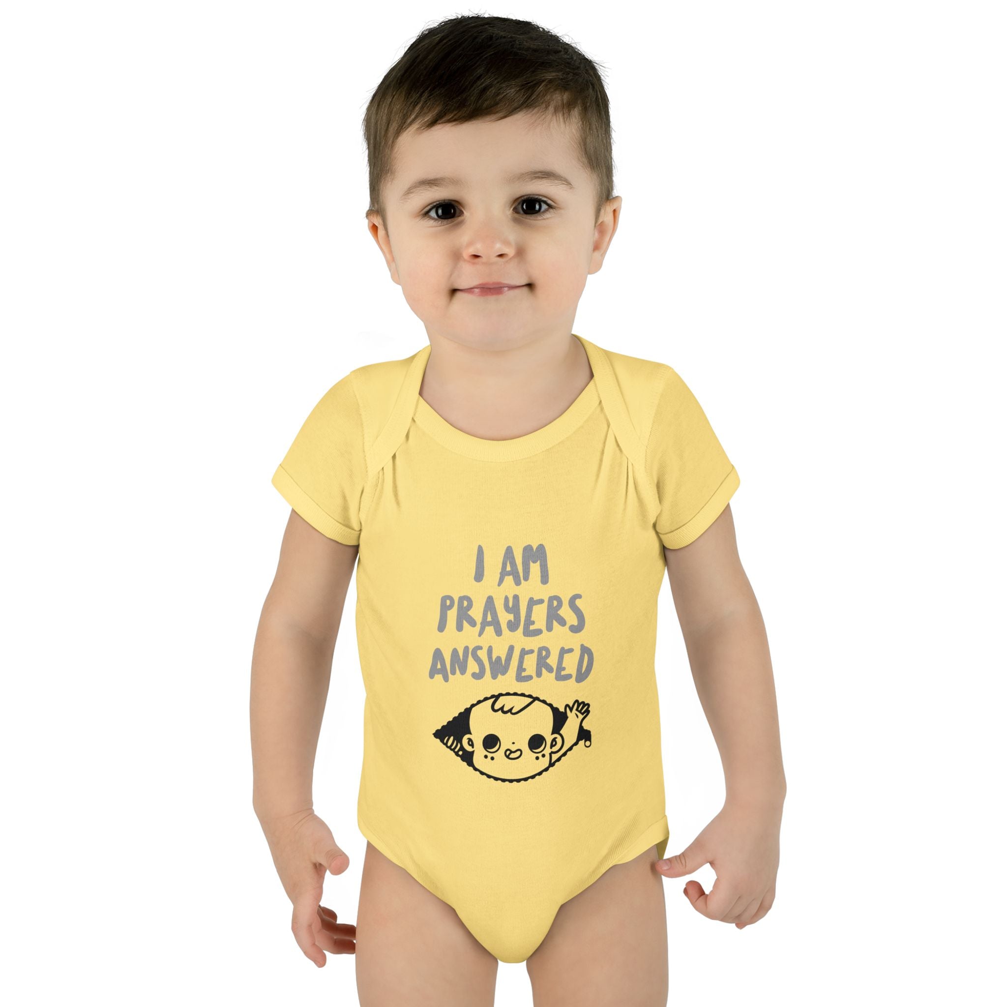 Prayers answered Infant Bodysuit, Cute Baby Outfit, Baby Shower Gift Girl or boy, Newborn Clothes, Christian Baby Apparel