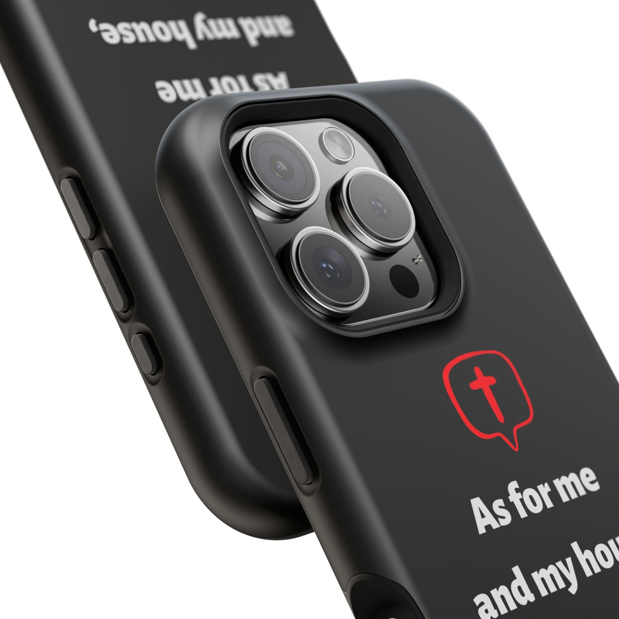 Inspirational Phone Case with bible verse Joshua 24:15 | Custom Magnetic Tough Case for iPhone series, Bible Verse Gifts, Faith-Based Accessories for Christians, Unique Phone Cover
