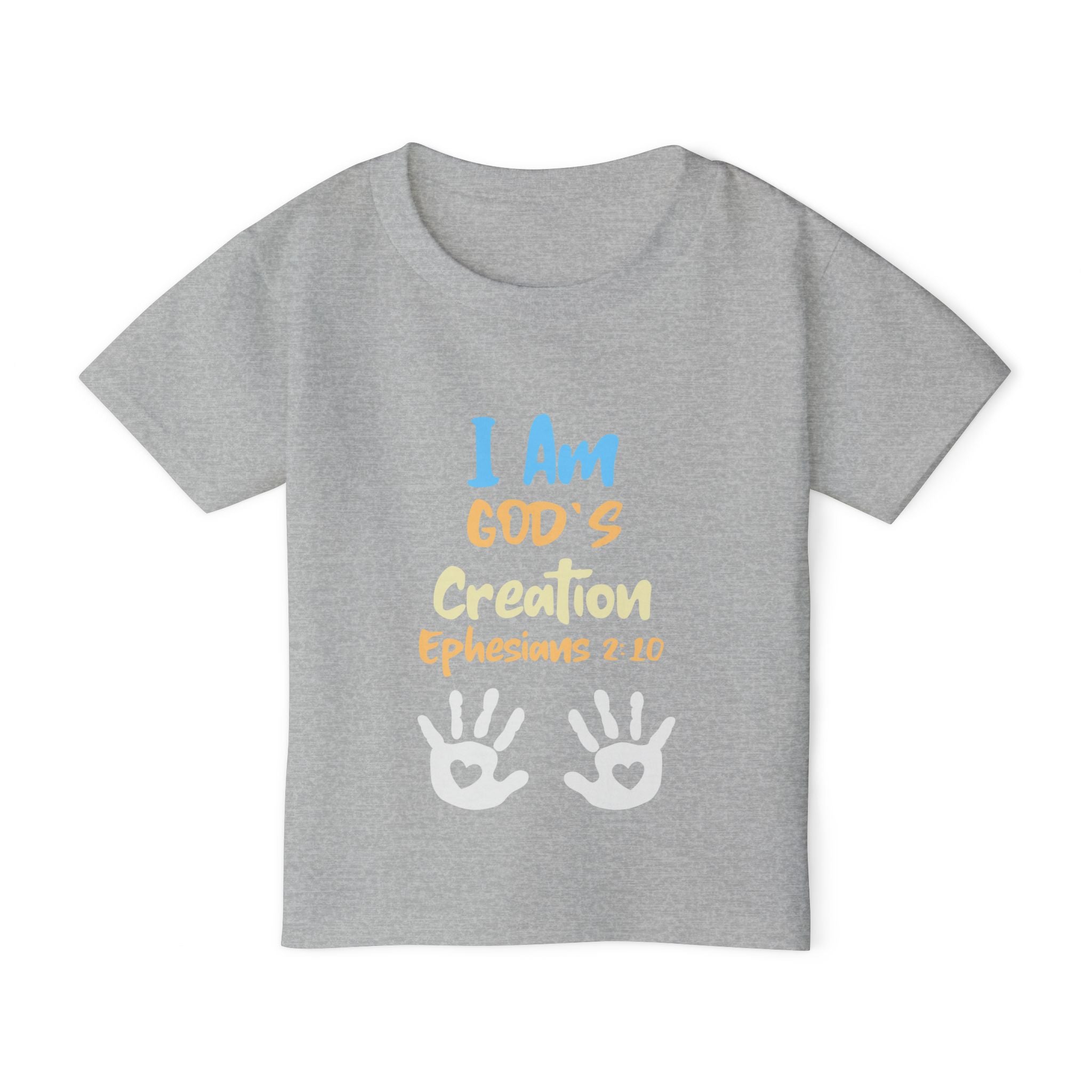 Toddler T-shirt - I am creation of God - Inspired on Bible Verse Ephesians 2:10 - Christian Faith Tee for kids