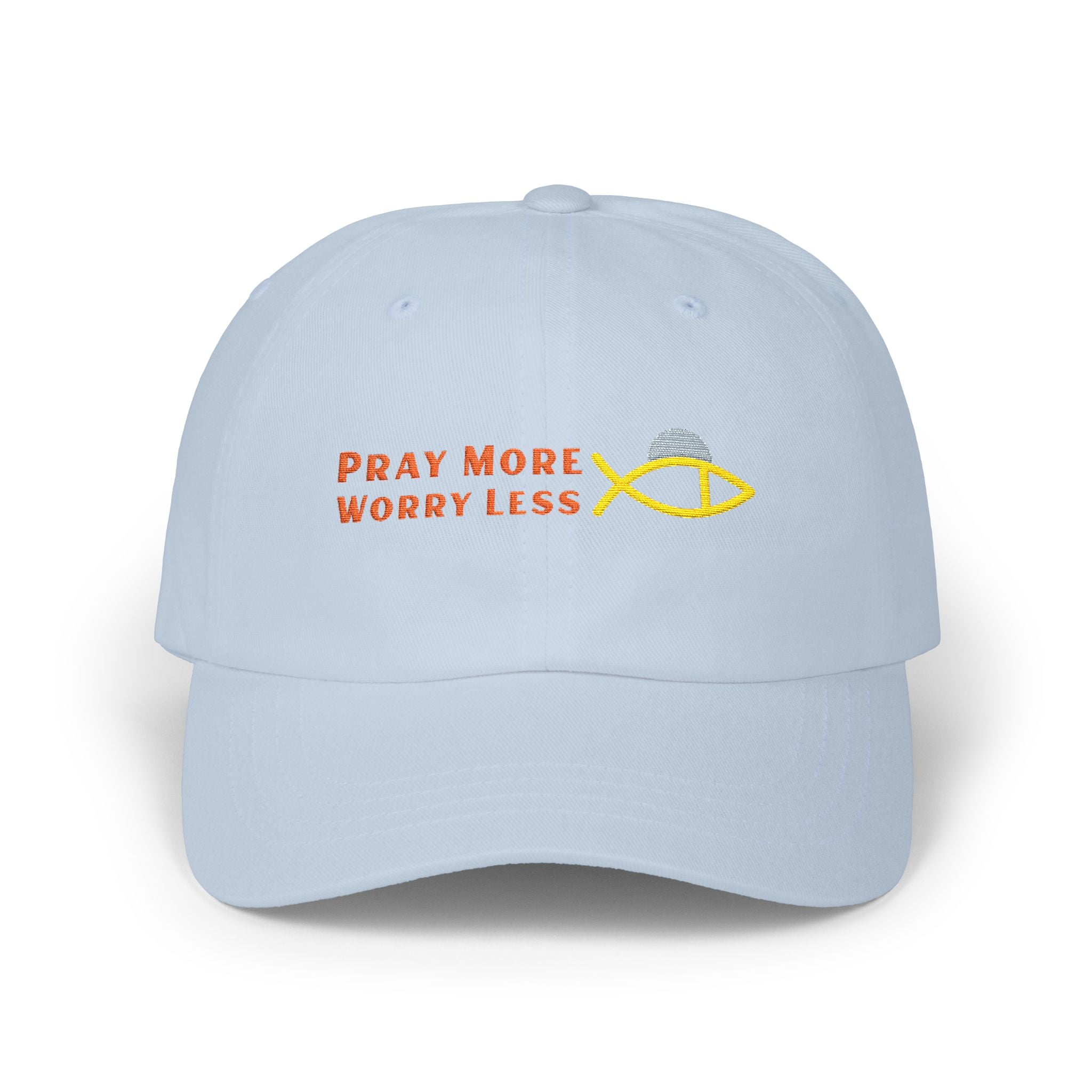 Pray More Worry Less Hat – Unisex Christian Cap – Faith-Based Everyday Headwear- Gift for Him, Father's Day Cap - Faithfully Hecho