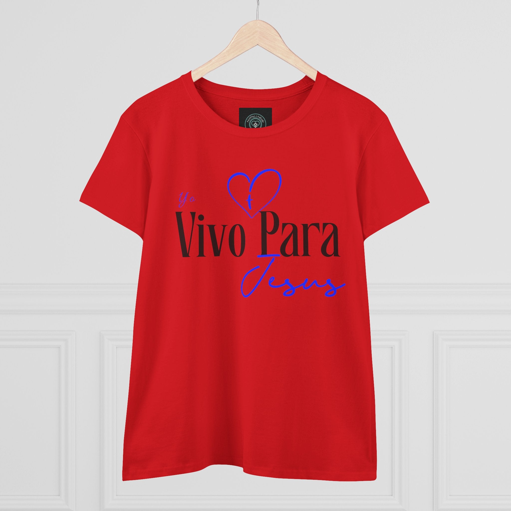Vivo Para Jesus Cotton Tee, Faith-Based T-Shirt, Christian Apparel, Inspirational Gift, Casual Summer Wear, Religious Statement Top