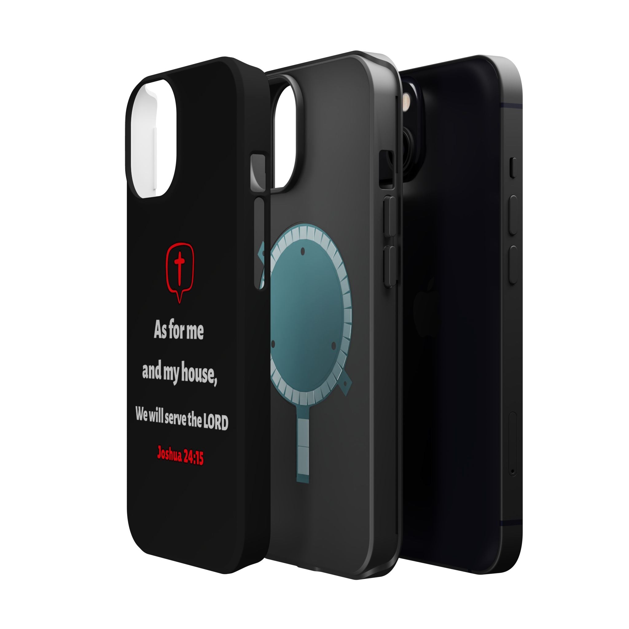 Inspirational Phone Case with bible verse Joshua 24:15 | Custom Magnetic Tough Case for iPhone series, Bible Verse Gifts, Faith-Based Accessories for Christians, Unique Phone Cover