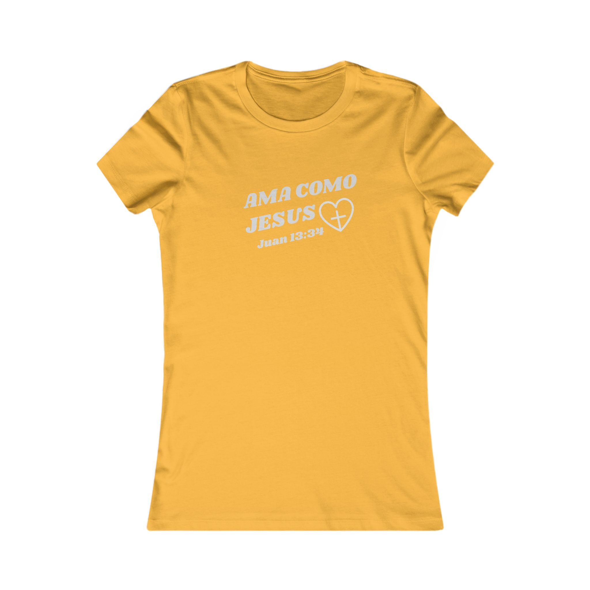 Women's Tee - Ama como Jesus Inspired Juan 13:34 Bible Verse TShirt. Semi Fitted women tshirt