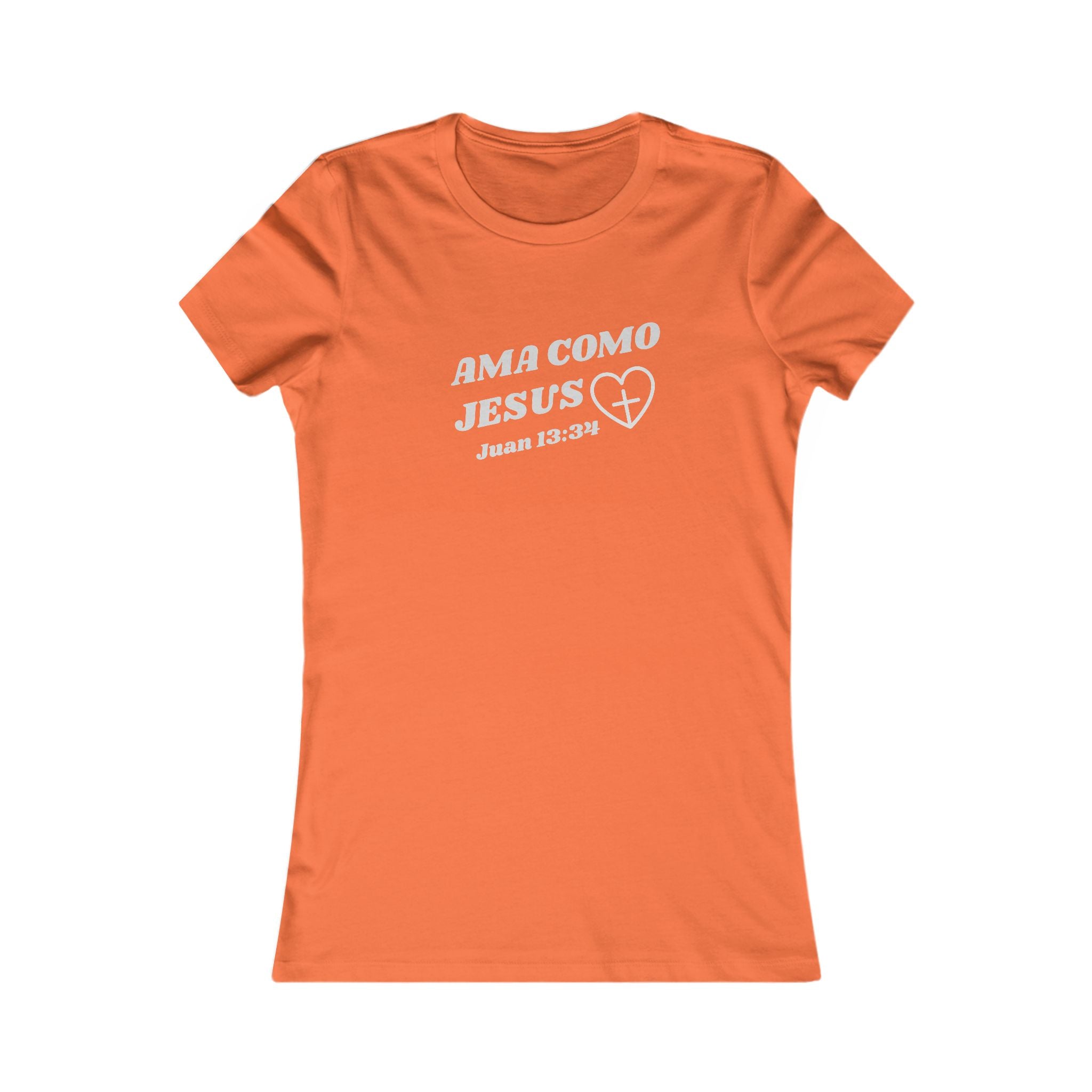 Women's Tee - Ama como Jesus Inspired Juan 13:34 Bible Verse TShirt. Semi Fitted women tshirt