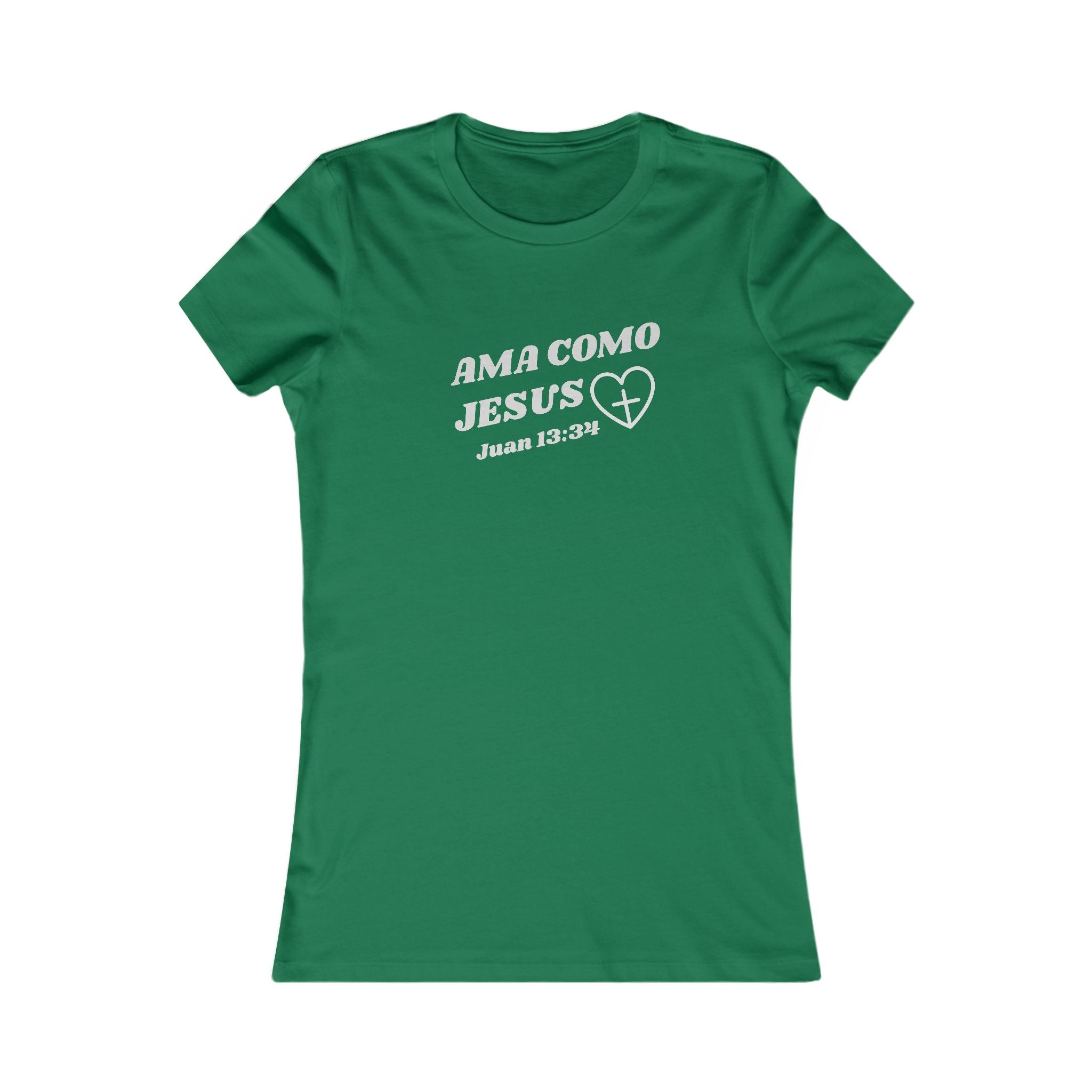 Women's Tee - Ama como Jesus Inspired Juan 13:34 Bible Verse TShirt. Semi Fitted women tshirt