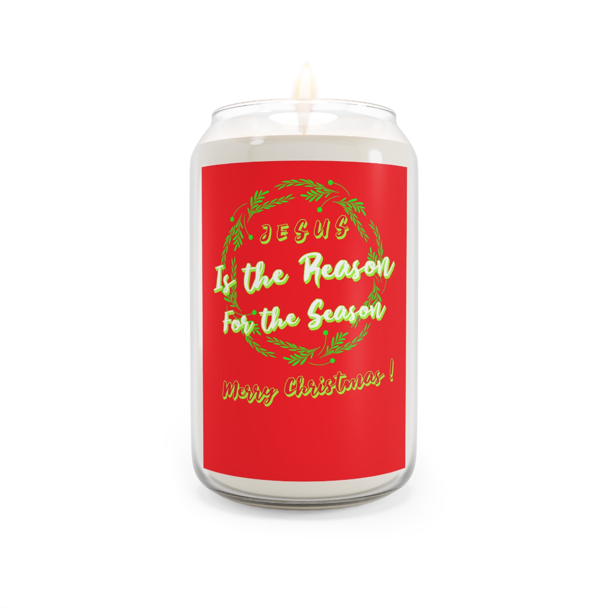Personalized “Jesus Is the Reason” Candle – Custom Christian Scented Candle | Faith-Inspired Religious Gift for Christmas