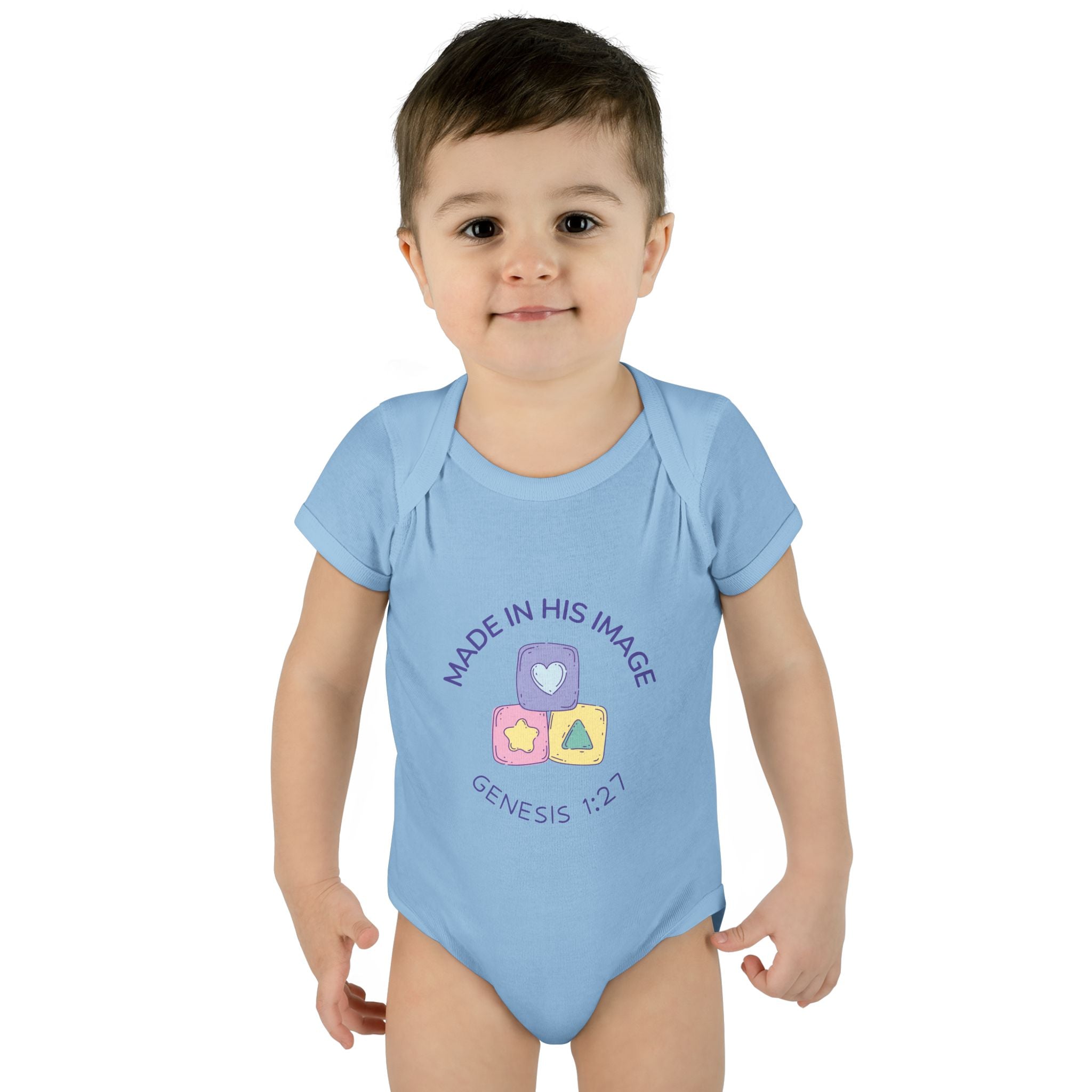 Made in God's Image Infant Bodysuit, Cute Baby Outfit, Baby Shower Gift, Newborn Clothes, Christian Baby Apparel