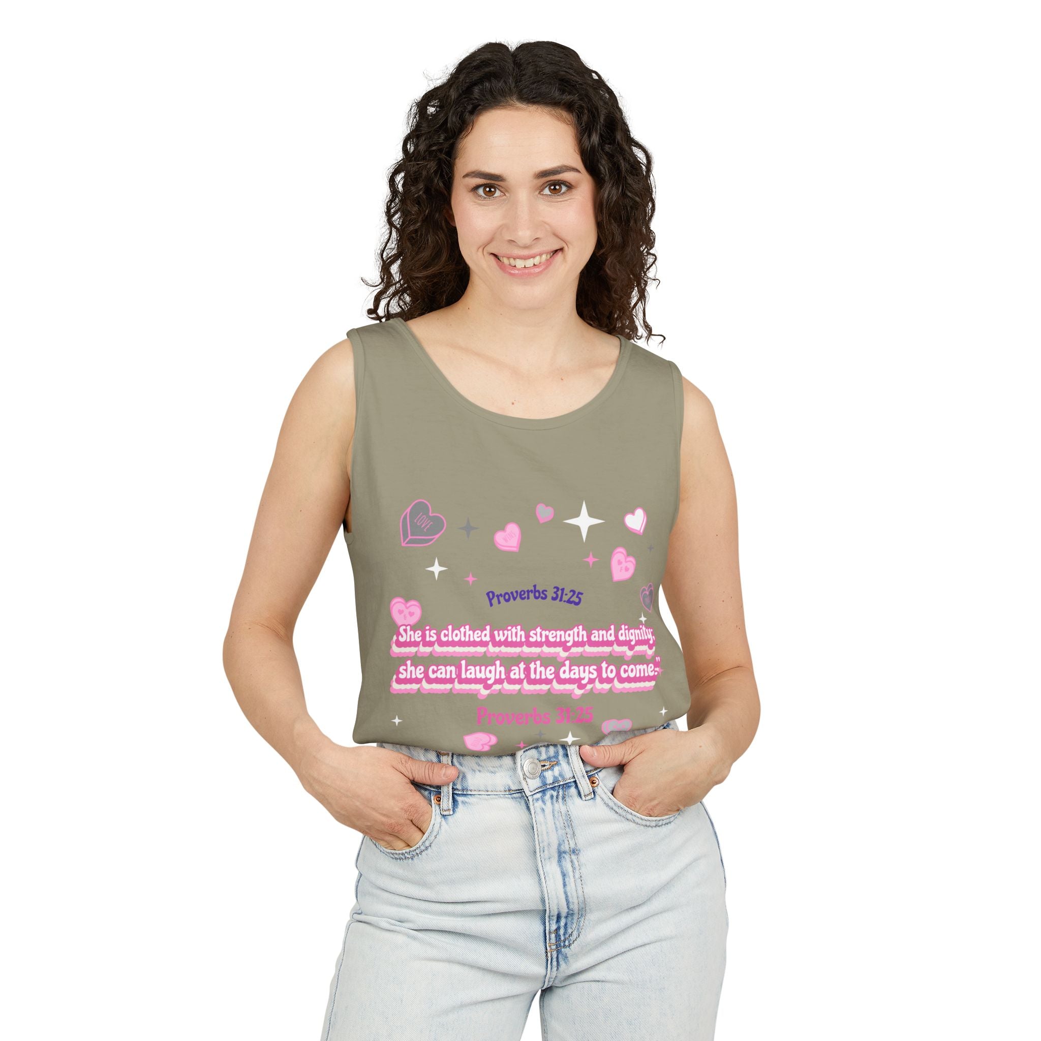Women's Favorite Tee -Inspired bible verse Proverbs 31:25- Birthday, Gift, Family tshirts, Sisters