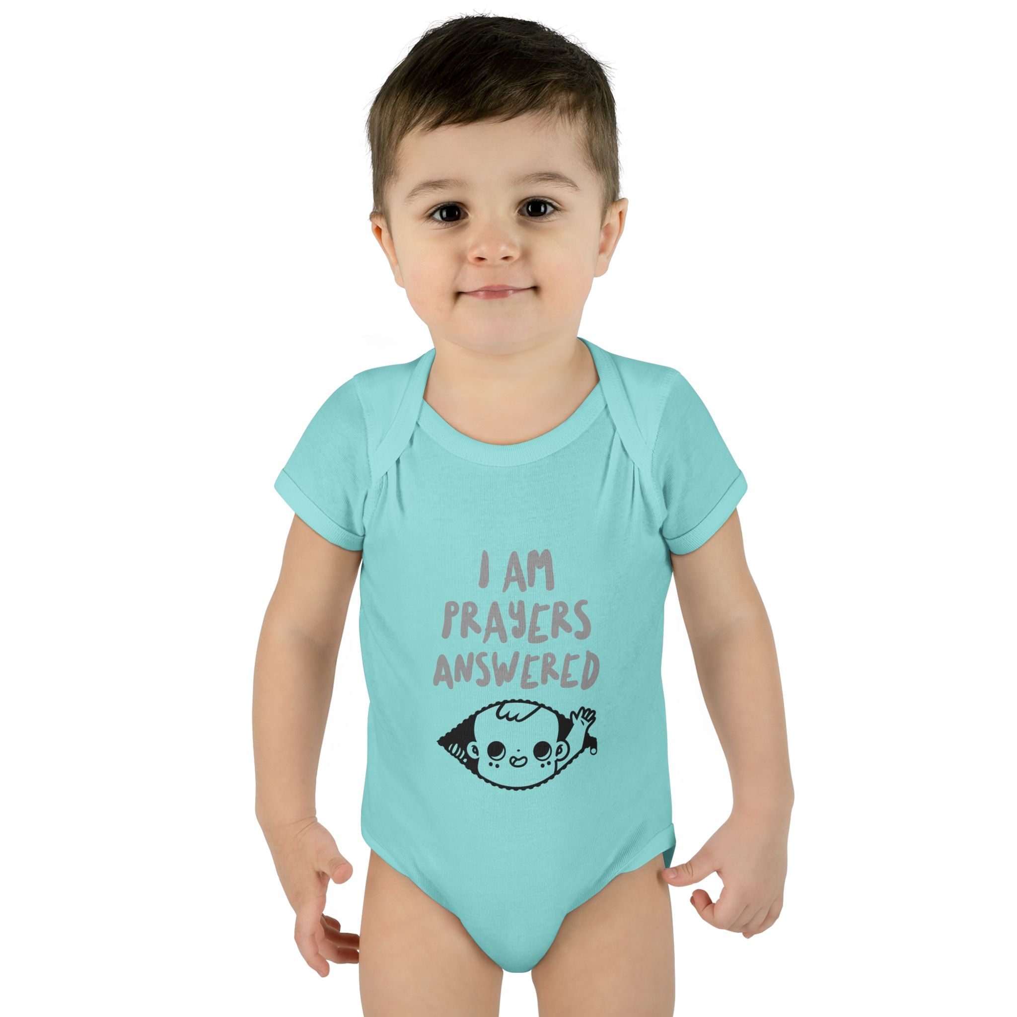 Prayers answered Infant Bodysuit, Cute Baby Outfit, Baby Shower Gift Girl or boy, Newborn Clothes, Christian Baby Apparel