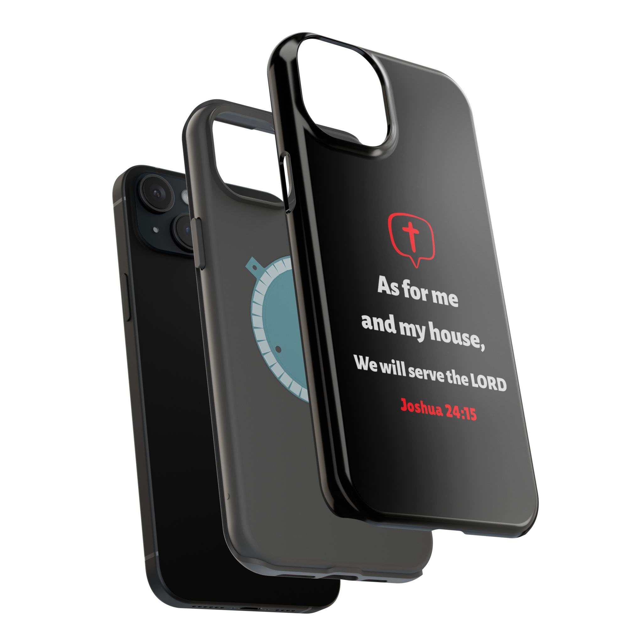 Inspirational Phone Case with bible verse Joshua 24:15 | Custom Magnetic Tough Case for iPhone series, Bible Verse Gifts, Faith-Based Accessories for Christians, Unique Phone Cover