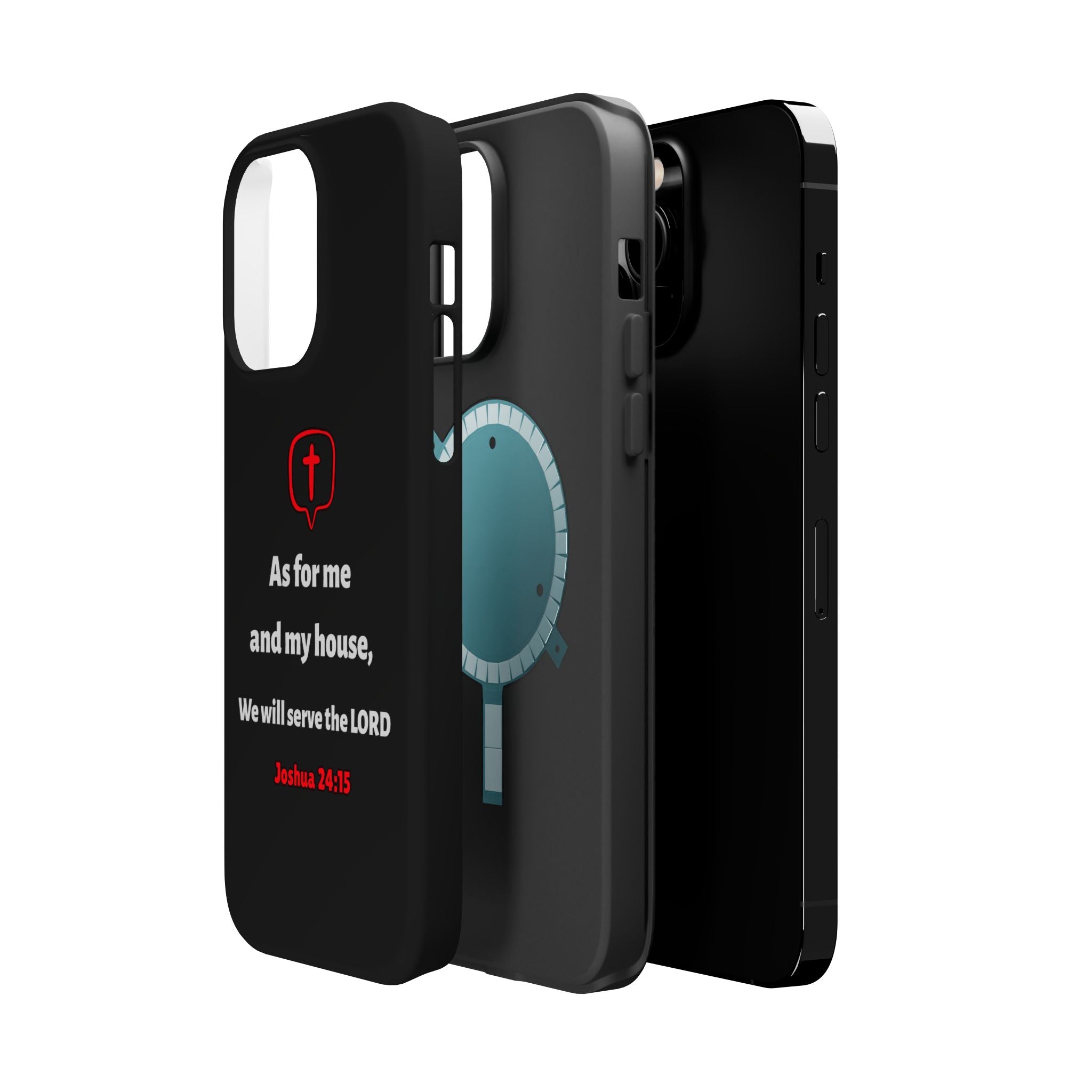 Inspirational Phone Case with bible verse Joshua 24:15 | Custom Magnetic Tough Case for iPhone series, Bible Verse Gifts, Faith-Based Accessories for Christians, Unique Phone Cover