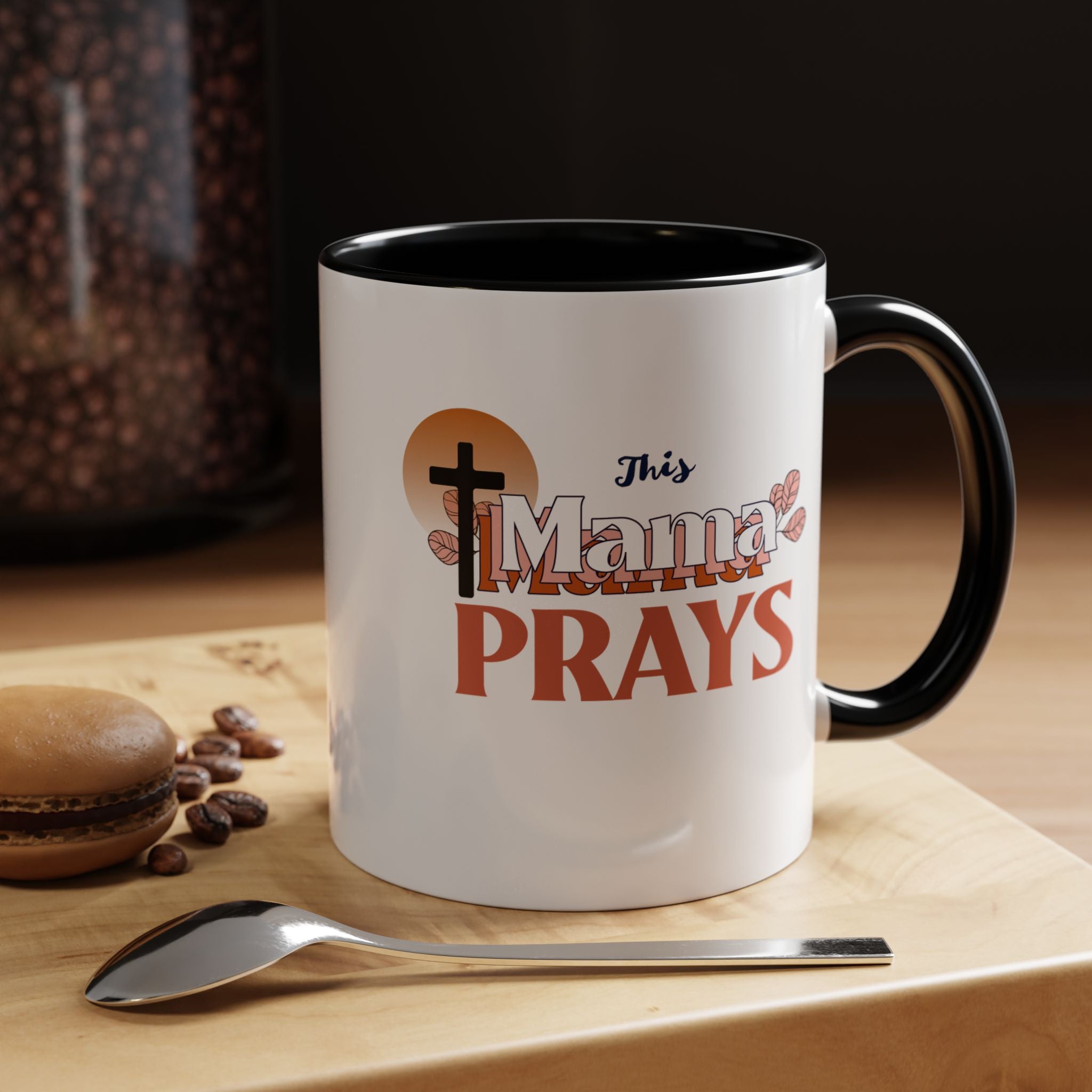 Faith-Inspired Accent Coffee Mug - Meaningful Gift for Moms, Christian Decor, Daily Inspiration, Family Gatherings, Religious Occasions