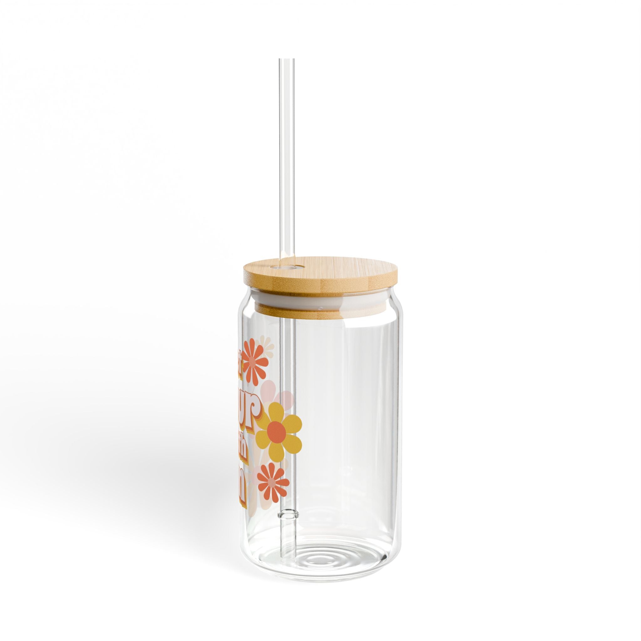 Get you Faith ON Stylish Sipper Glass | 16oz | Spiritual inspired Fun Personalized Drinkware, Perfect for Home, Parties, Gifts, Eco-Friendly & Reusable!
