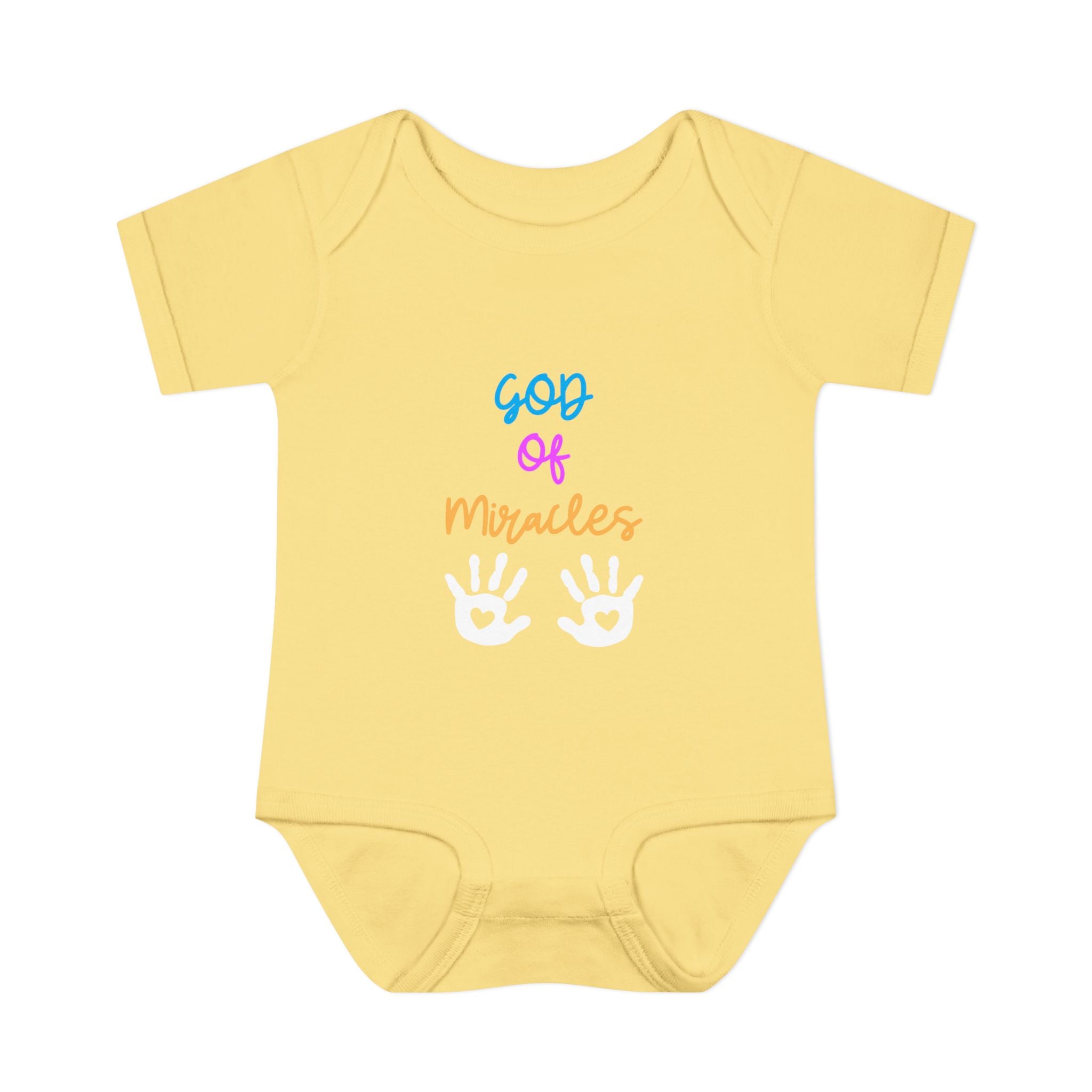 God of Miracles Infant Bodysuit, Cute Baby Outfit, Baby Shower Gift Girl or boy, Newborn Clothes, Christian Baby Apparel