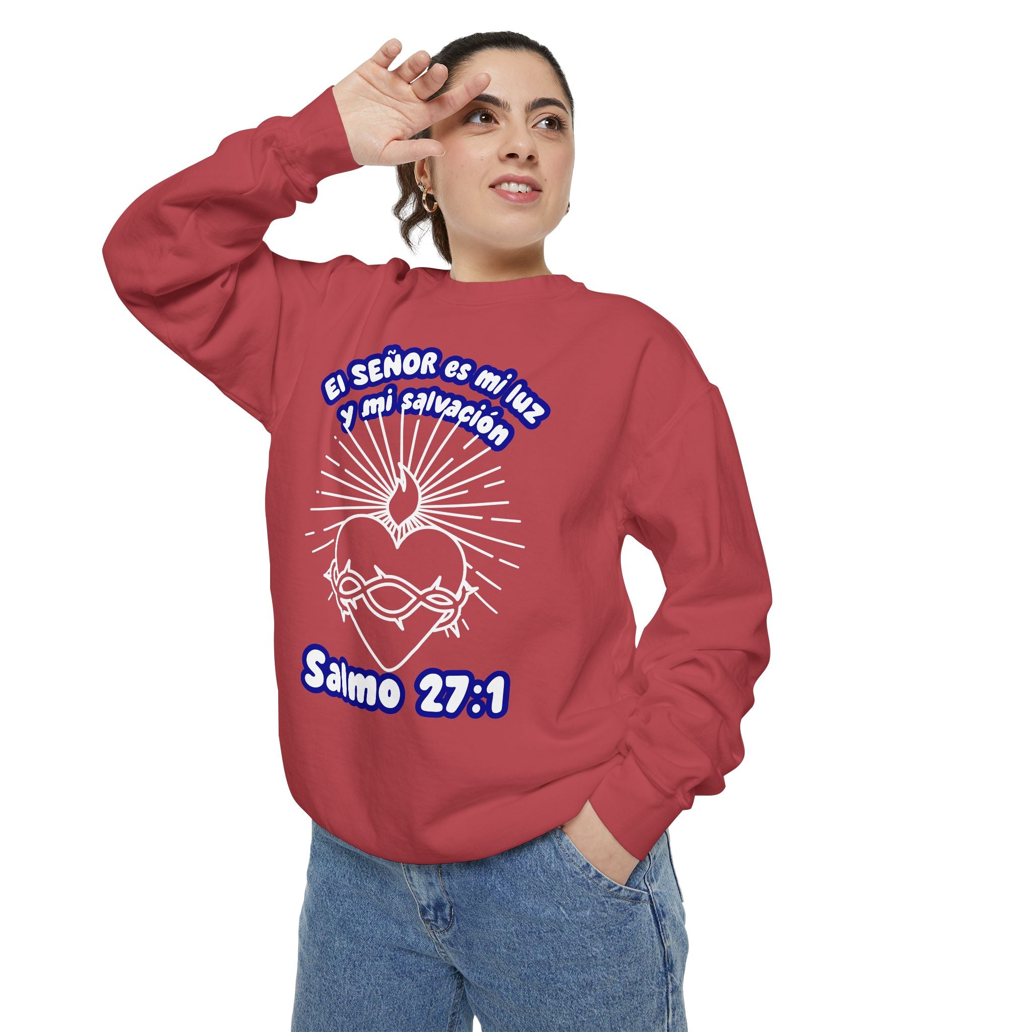 "El Señor es mi Luz y mi Salvación" – Sudadera Cristiana en Español - Sweatshirt for Her, HIm, Family.