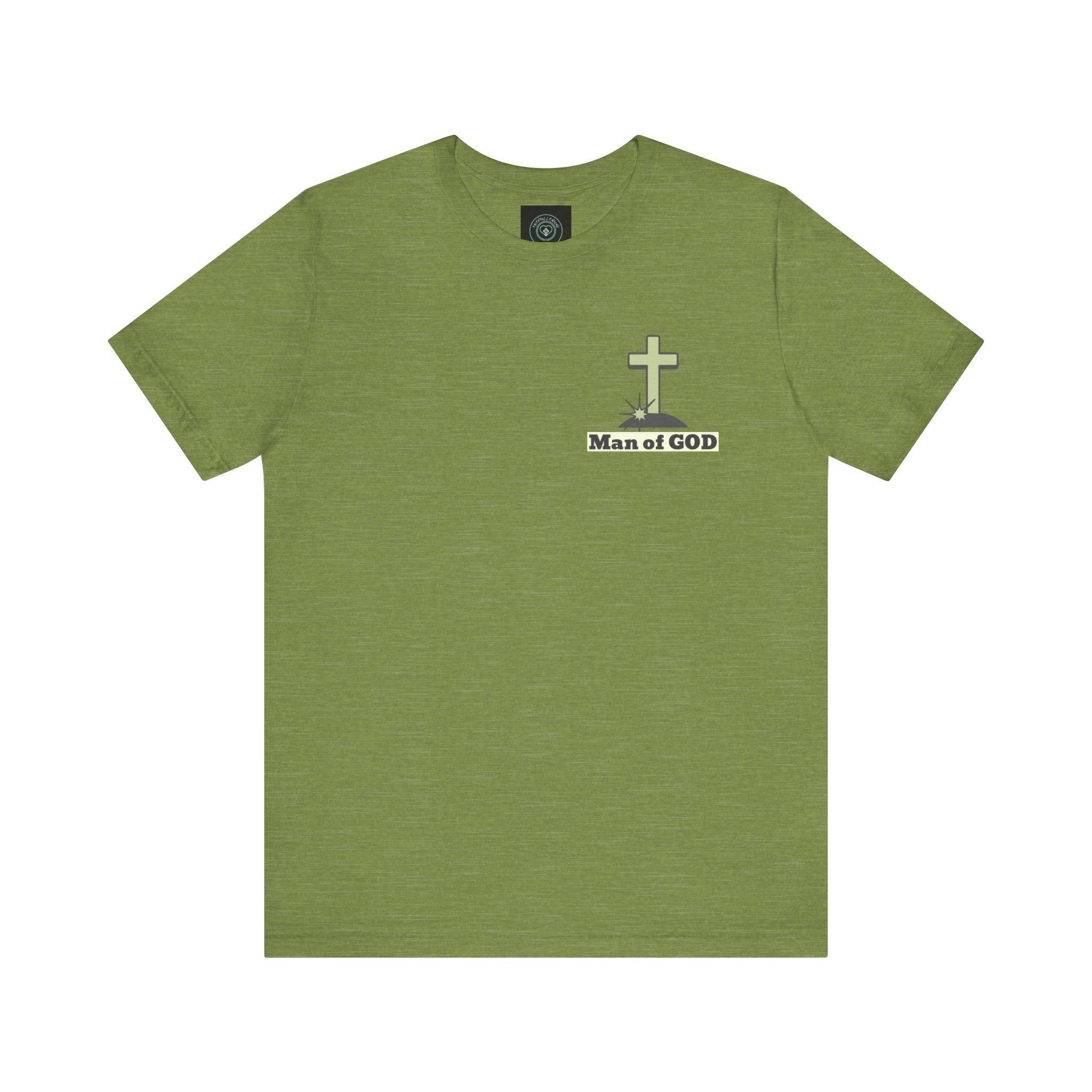 Men's Tshirt Colorful Fonts  - 1 Corinthians 16:13 Bible Verse Design. Man of God, Stand firm in the Faith