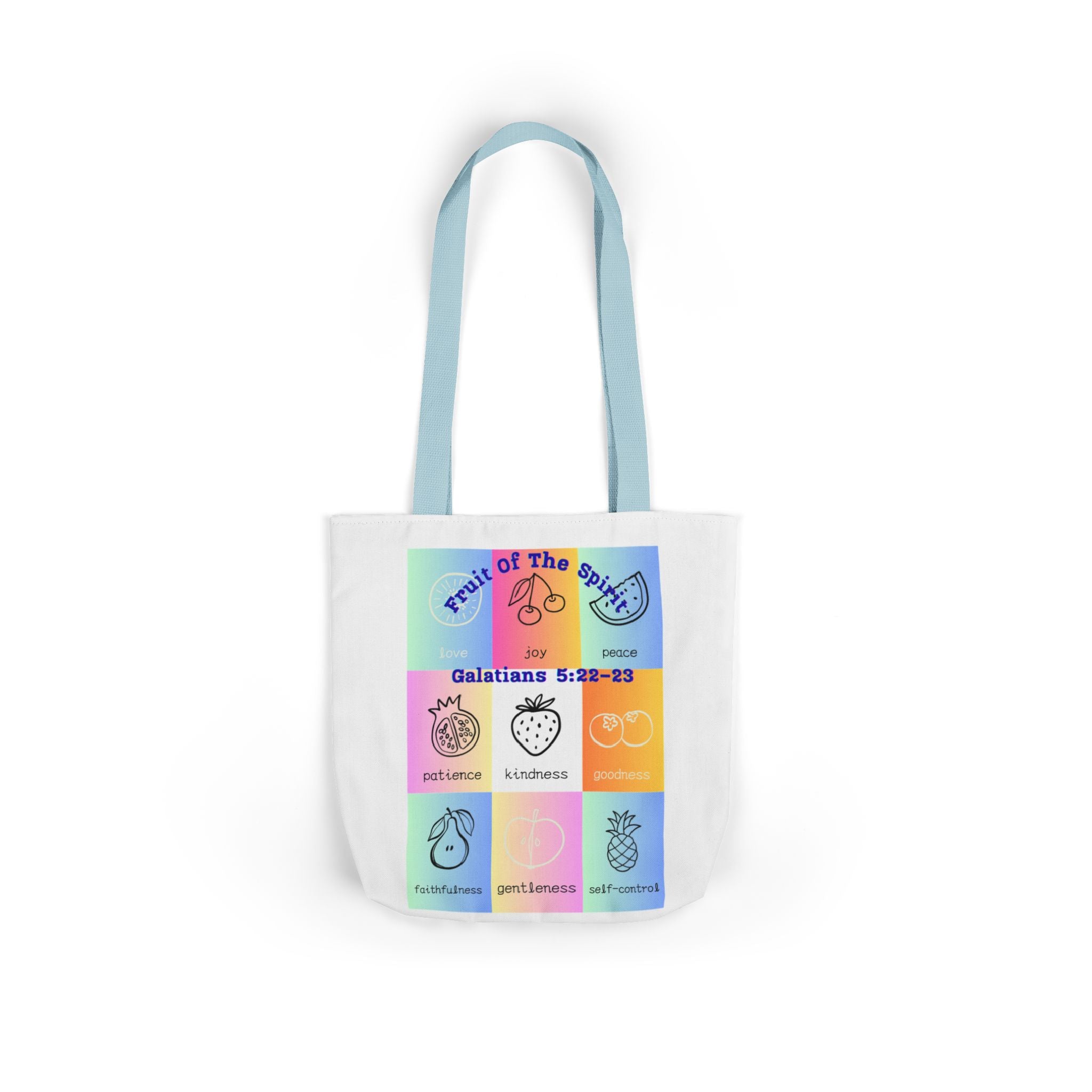 Colorful Inspirational Canvas Tote Bag with Stylish 5-Color Straps | Motivational Gift, Eco-Friendly, Grocery Bag, Teacher's Tote, Beach Bag