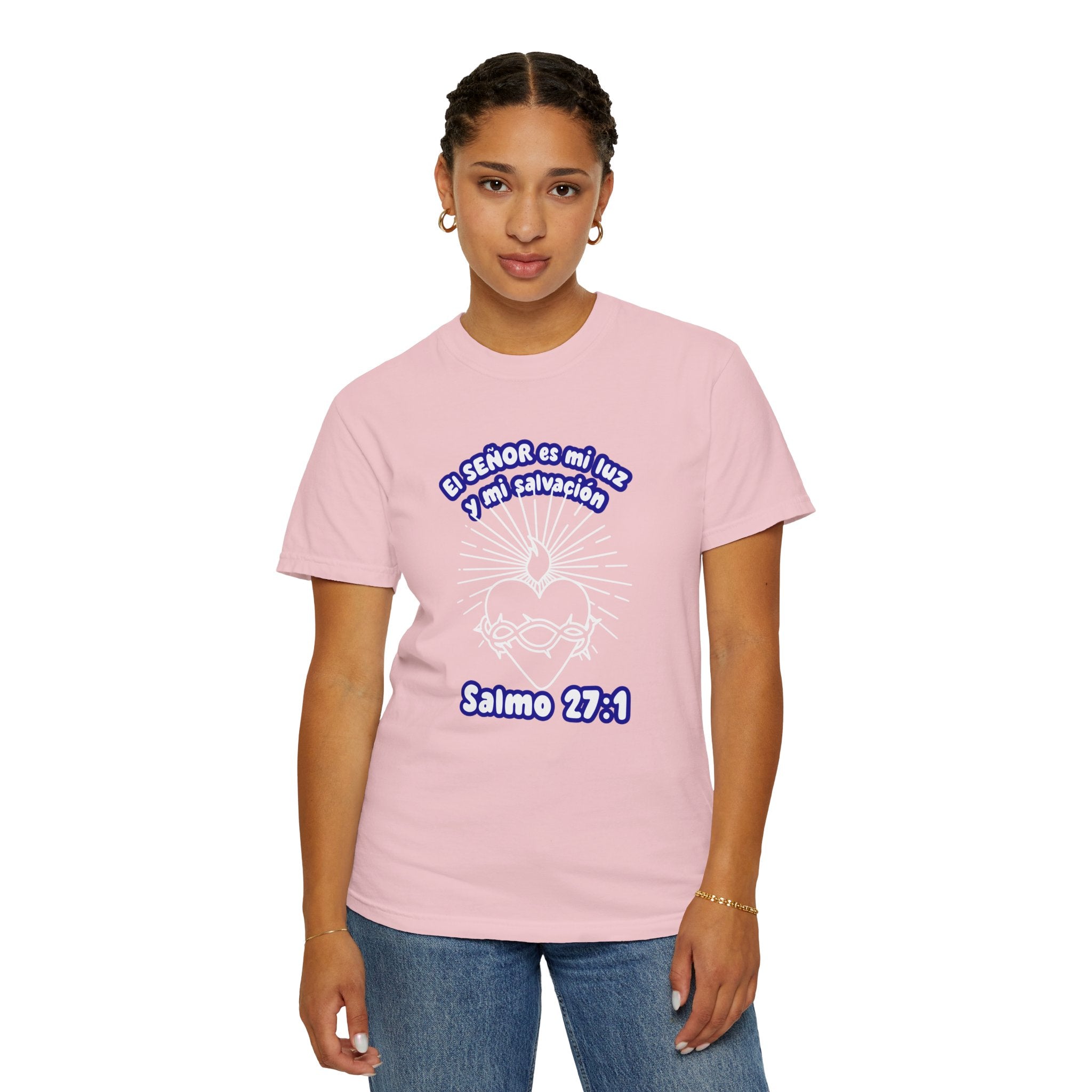 Christian Unisex Tee - El señor es mi Luz y mi Salvacion - Salmo 27:1 - Camiseta Cristiana