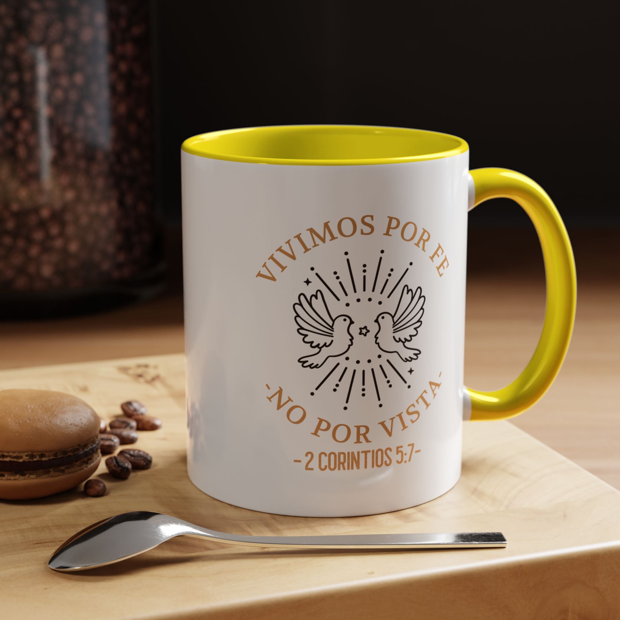 Coffee Mug Cristianos -  "Vivimos por Fe no por Vista" Taza de Cafe Fe Religiosa 11oz/15oz