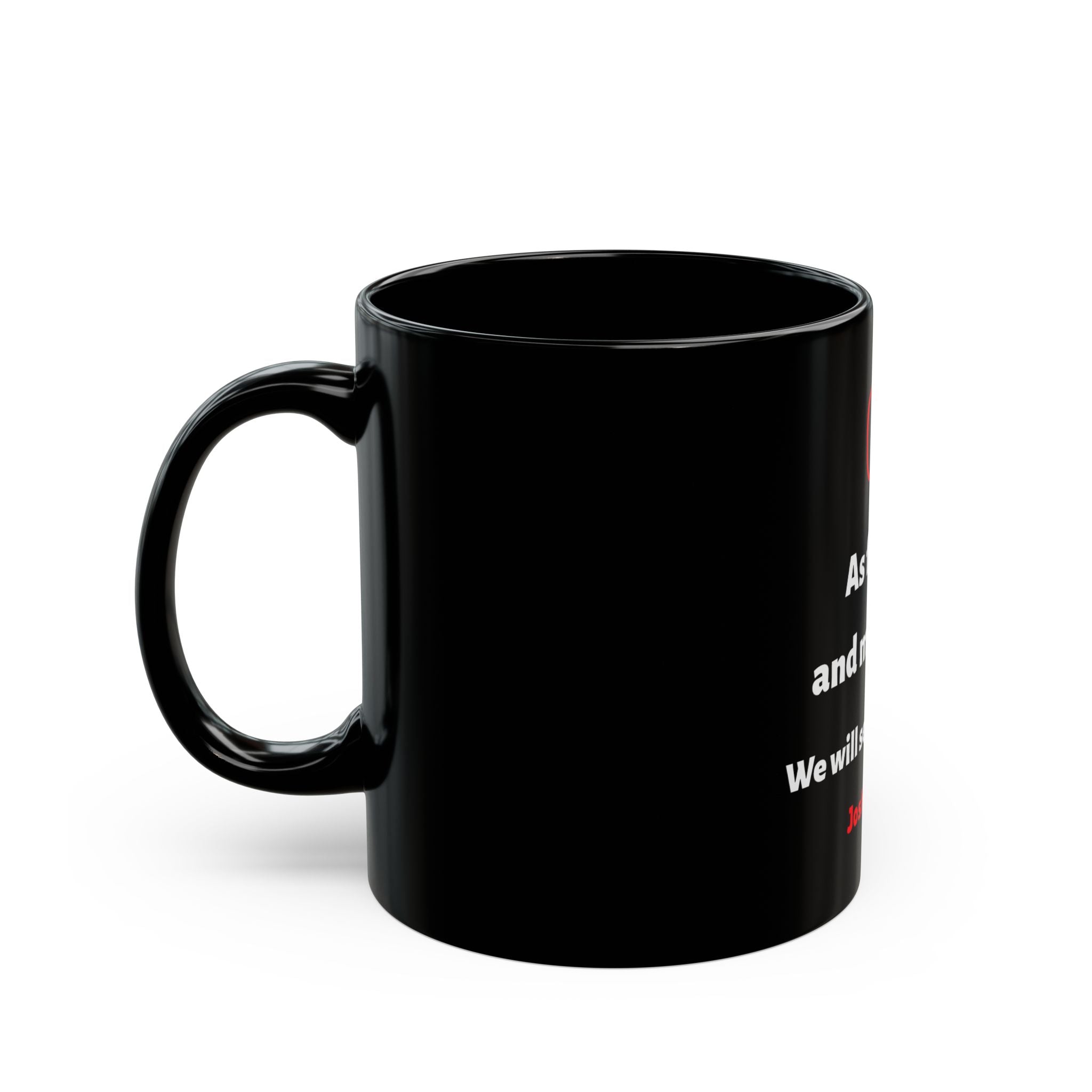 Faith-Inspired Black Mug for Coffee Lovers, Gift for Him, We serve the Lord Mug, Religious Mug, Christian Coffee Cup
