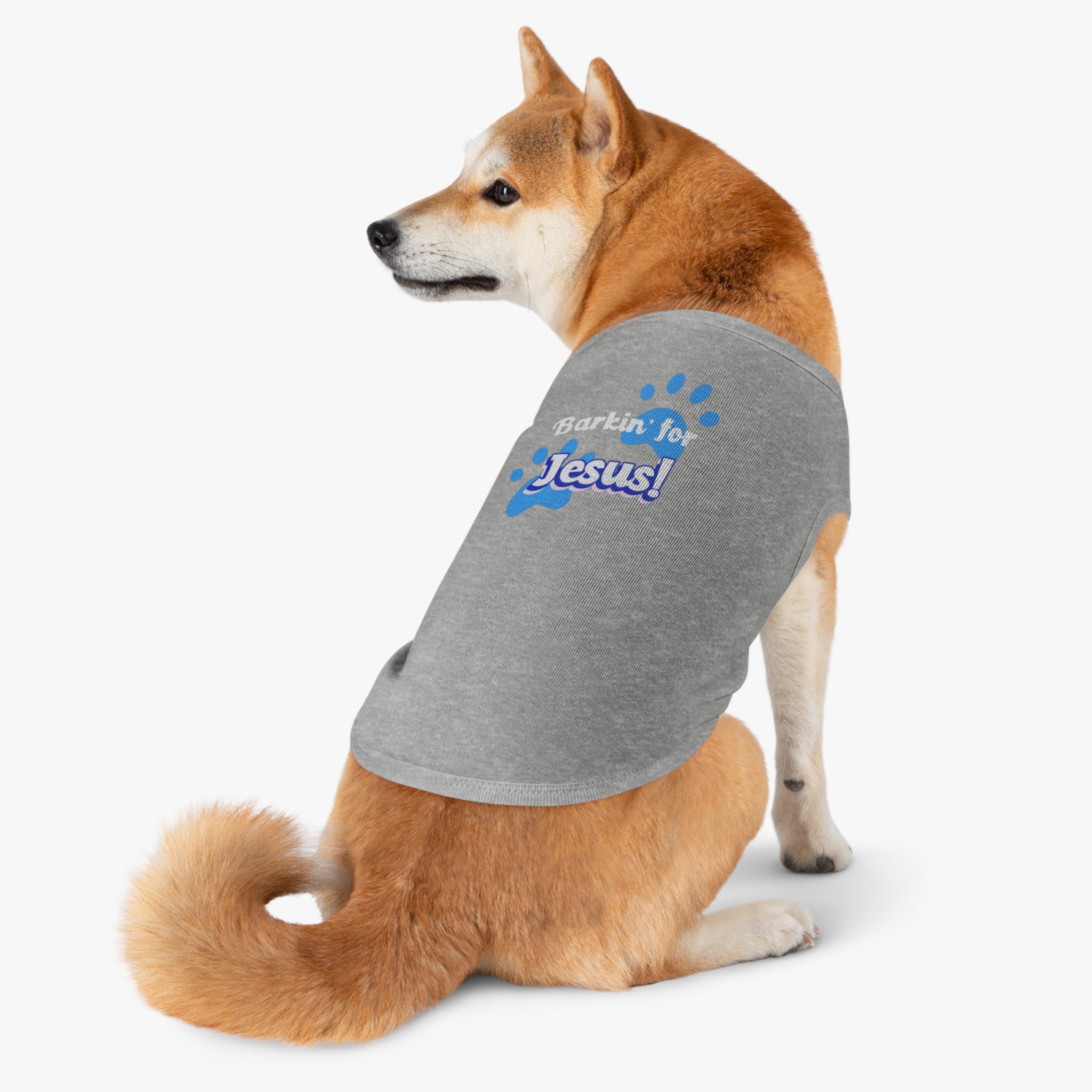 Copy of Barkin' for Jesus Pet Tank Top - Cute Dog Shirt, Christian Dog Apparel, Pet Gift for Dog Lovers, Funny Pet Clothes, Religious Dog Tank. [Personalization Available]