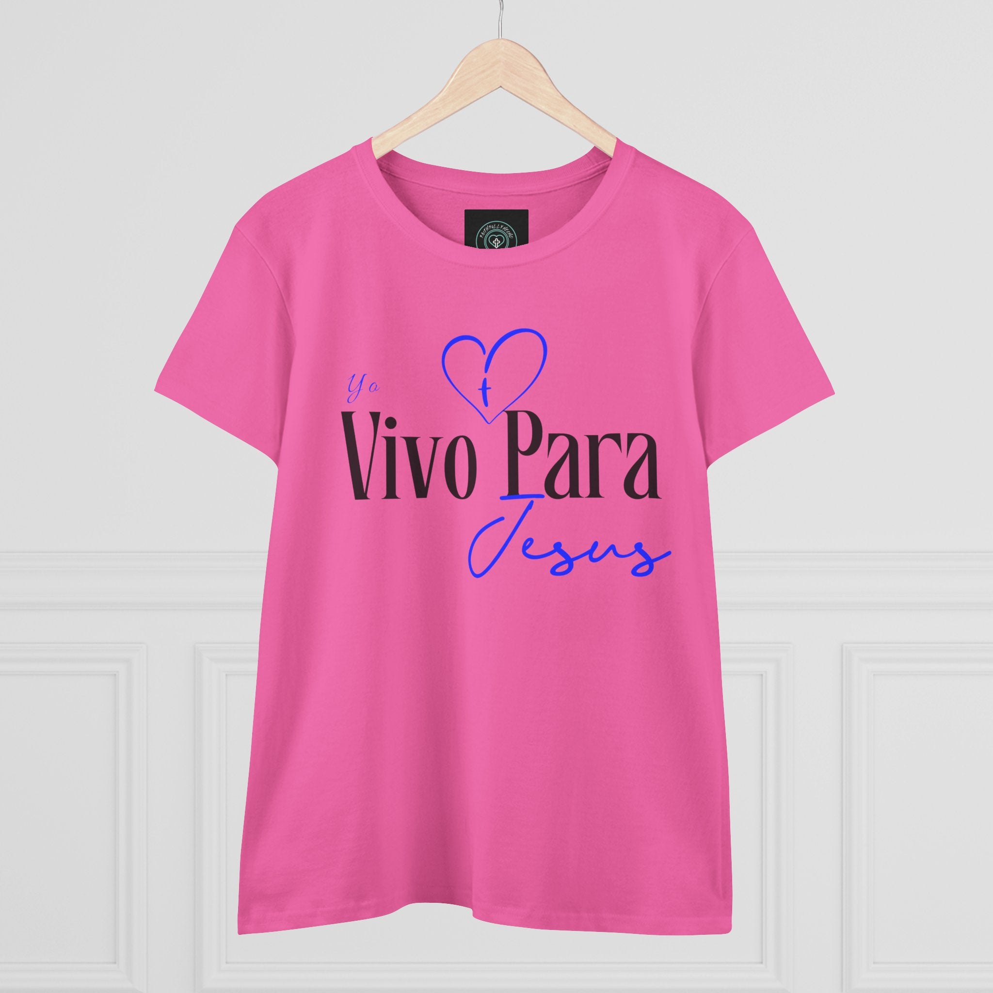 Vivo Para Jesus Cotton Tee, Faith-Based T-Shirt, Christian Apparel, Inspirational Gift, Casual Summer Wear, Religious Statement Top