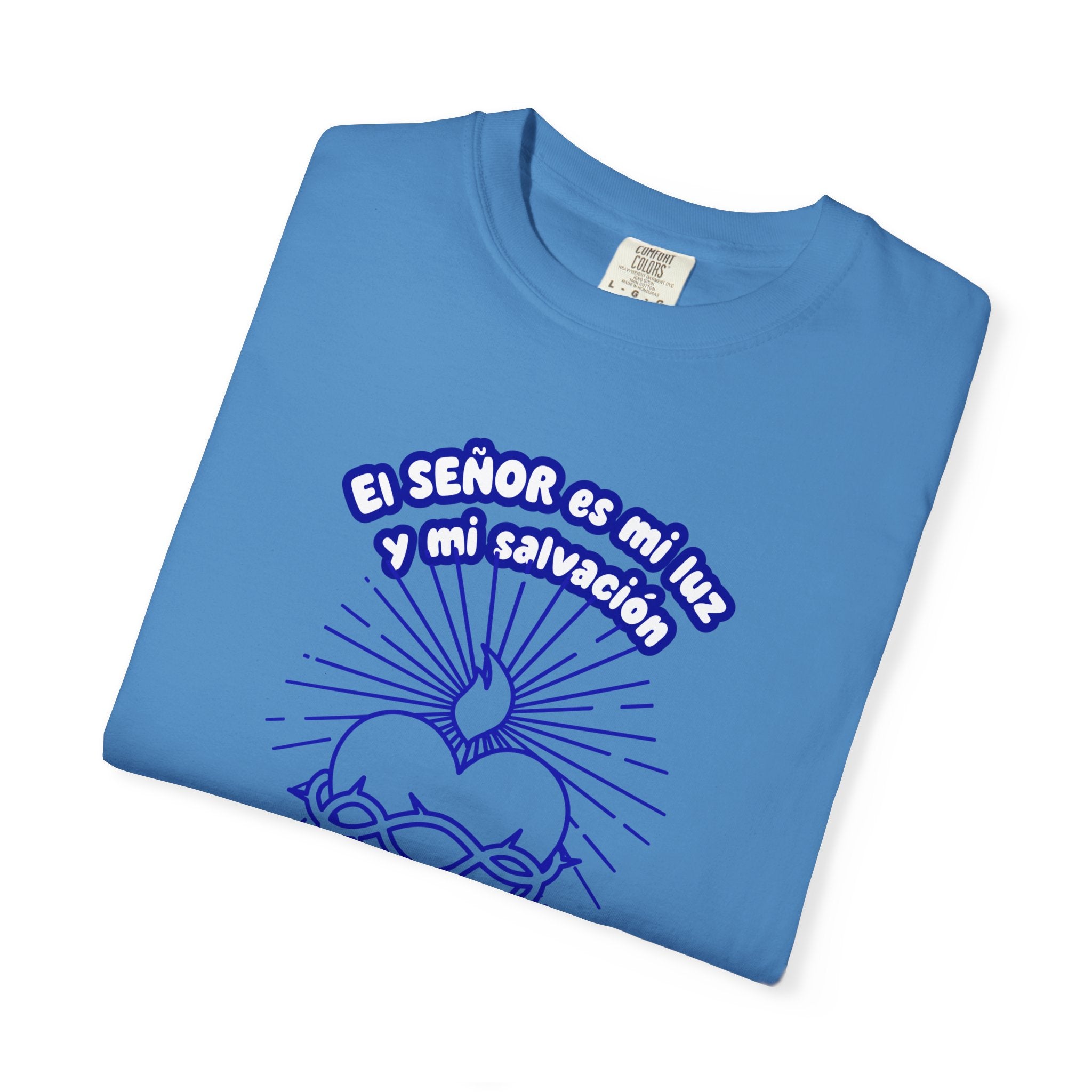 Christian Unisex Spanish Tee - Inspirado en el Salmo 27:1 " El seÑor es mi Luz y mi Salvacion. Great for gift, Birthday, Church.