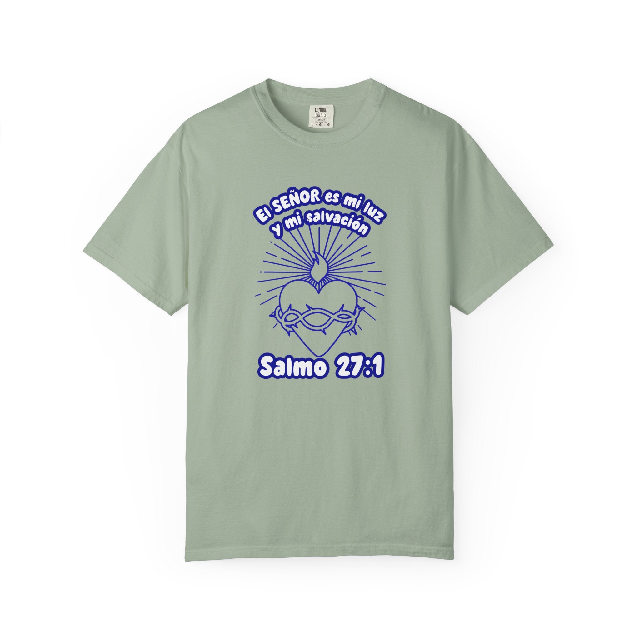 Christian Unisex Spanish Tee - Inspirado en el Salmo 27:1 " El seÑor es mi Luz y mi Salvacion. Great for gift, Birthday, Church.
