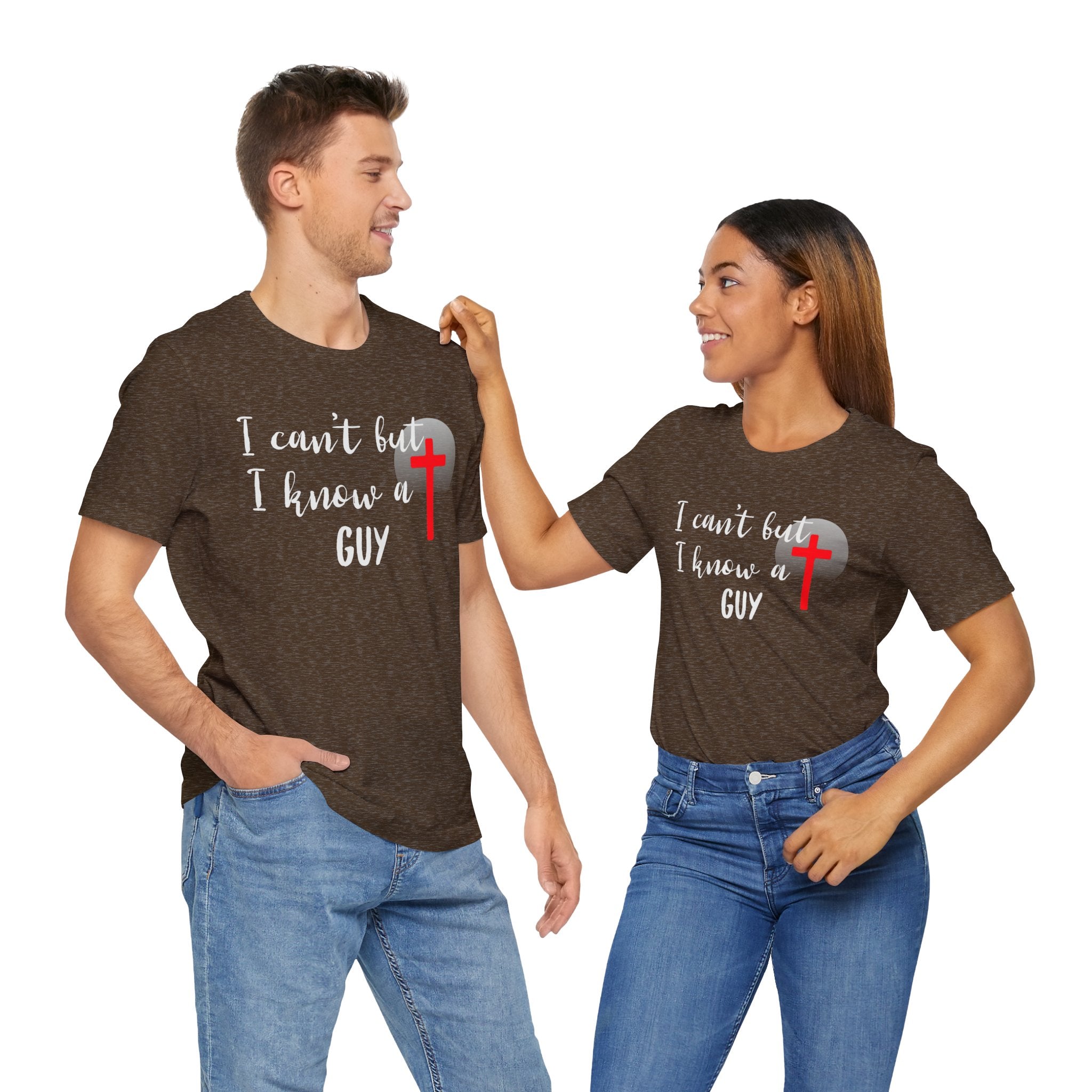 Faith-I know a Guy-Inspired Unisex Tee unisex, Jesus Love Shirt, Spiritual Gift, Casual Wear, Perfect for Holidays, Christian Attire