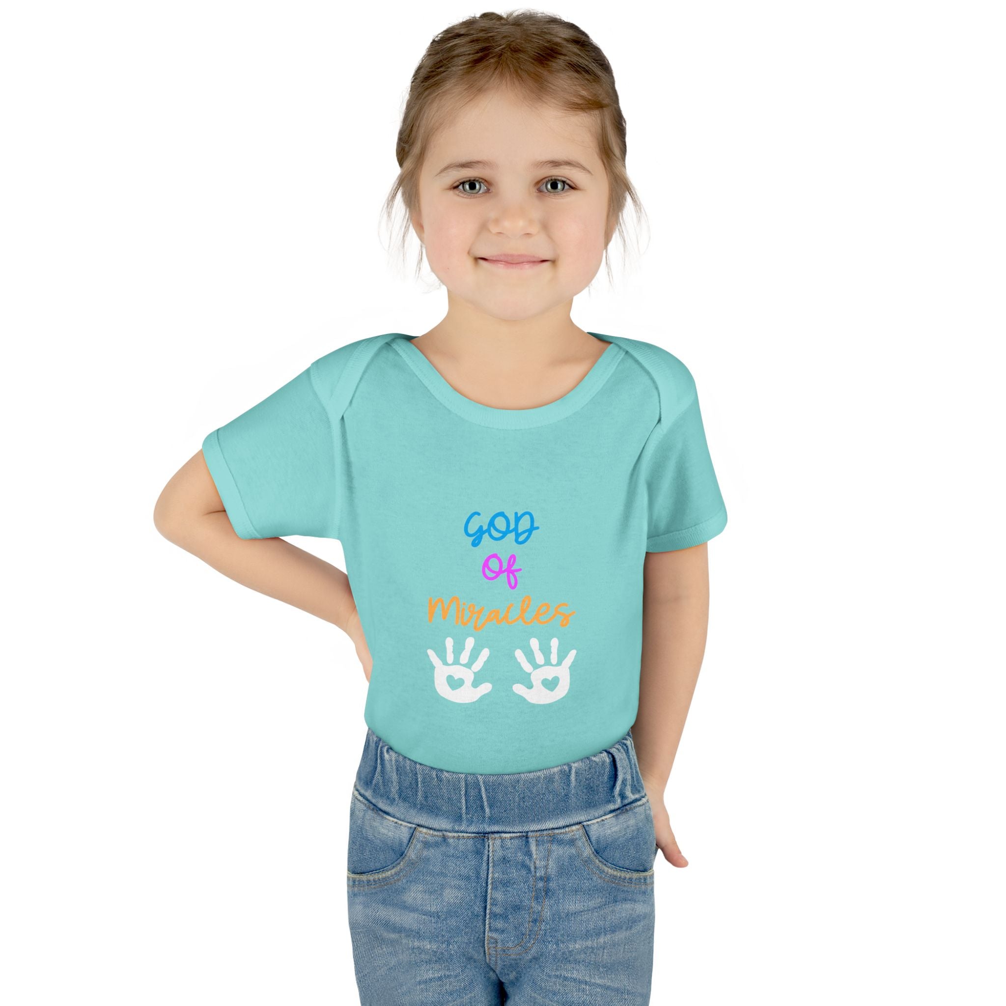 God of Miracles Infant Bodysuit, Cute Baby Outfit, Baby Shower Gift Girl or boy, Newborn Clothes, Christian Baby Apparel