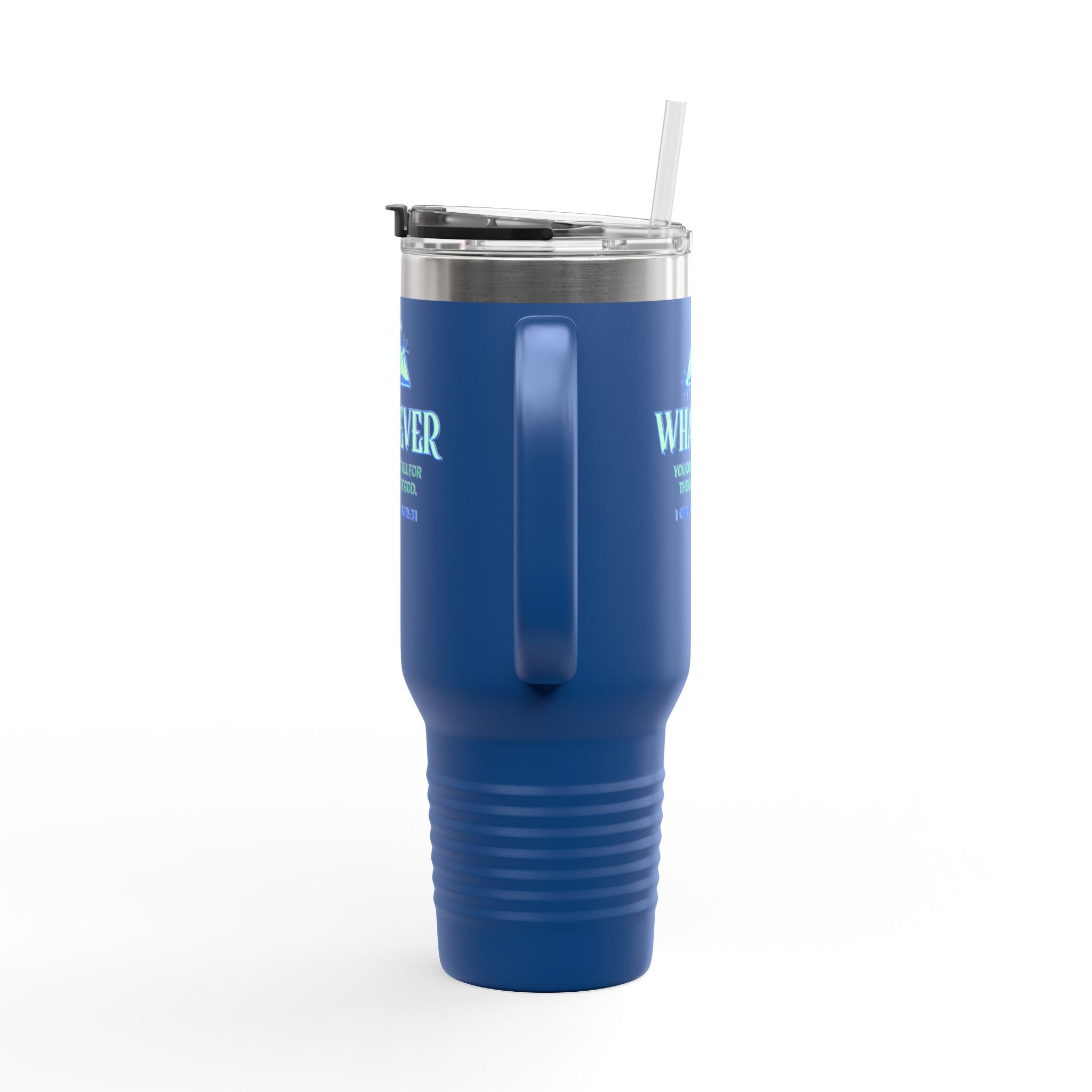 Personalized Insulated Travel Mug. Whatever you do, do it for the Glory of God. Quote Praising God. Perfect Gift for Travelers & Those on the Go.