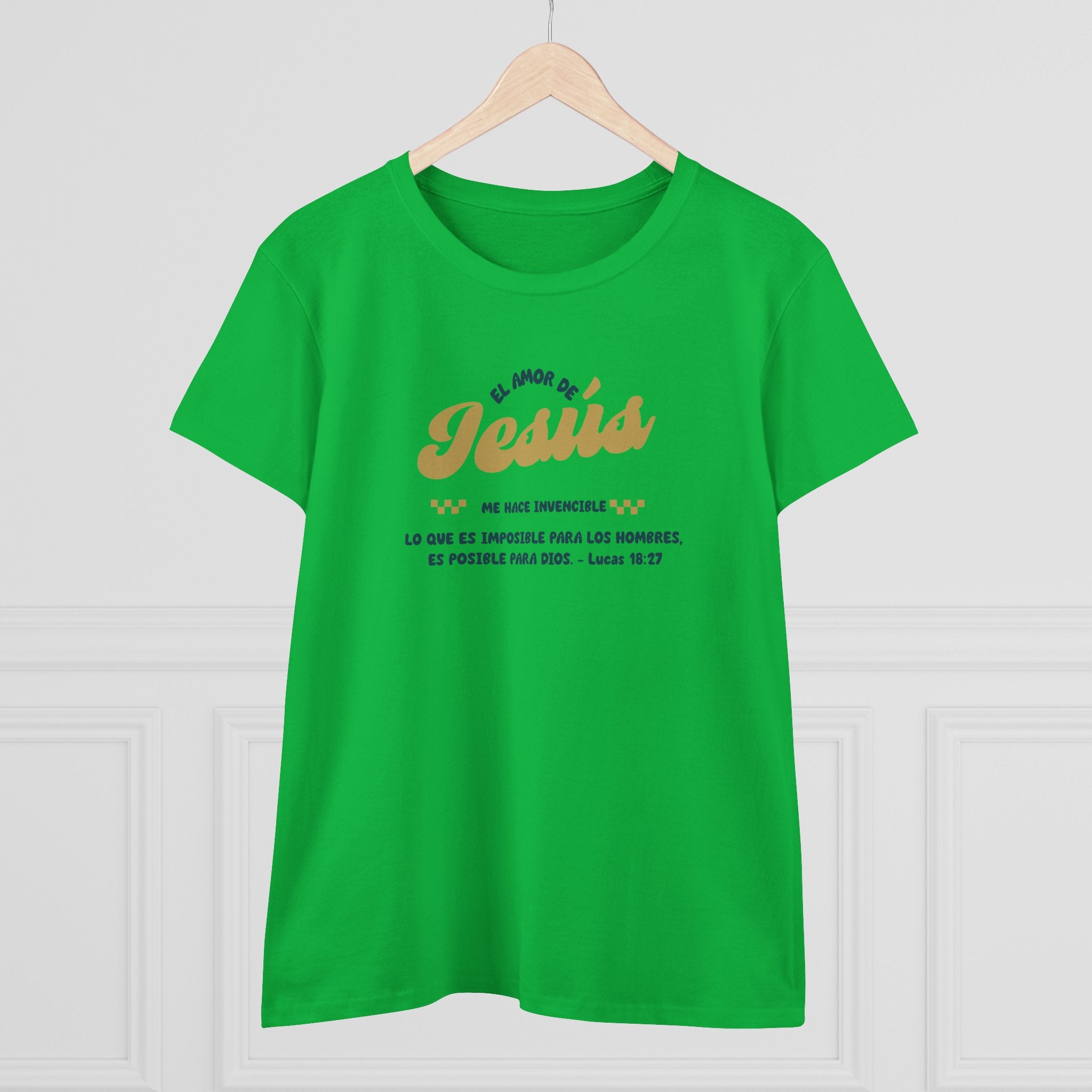 El Amor de Jesus Español Jesus Women's Tee, Casual Faith Shirt, Everyday Affirmation Top, Godly Girl Mujer de Dios graphic Tee, Gift for Her