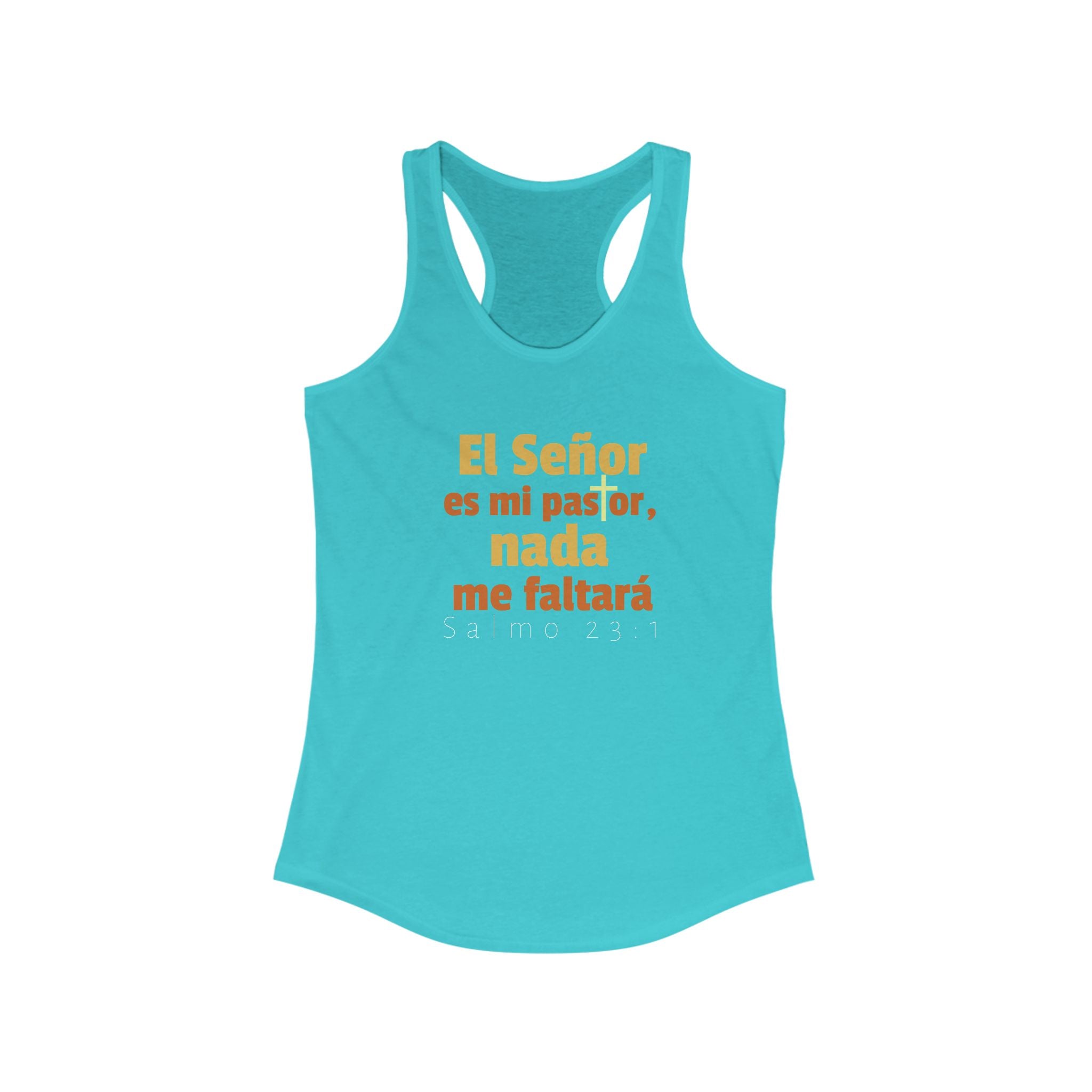 Christian Inspirational Racerback Tank Top, En Español/Spanish, Faith Shirt, Prayer Tank, Summer Workout Apparel, Religious Gift