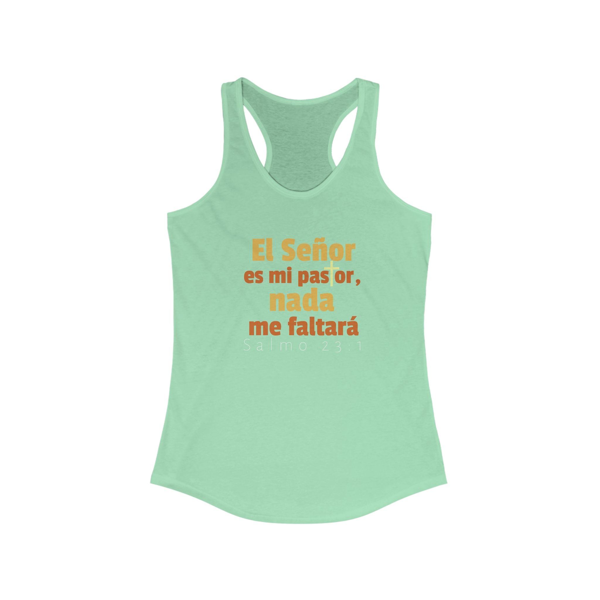 Christian Inspirational Racerback Tank Top, En Español/Spanish, Faith Shirt, Prayer Tank, Summer Workout Apparel, Religious Gift