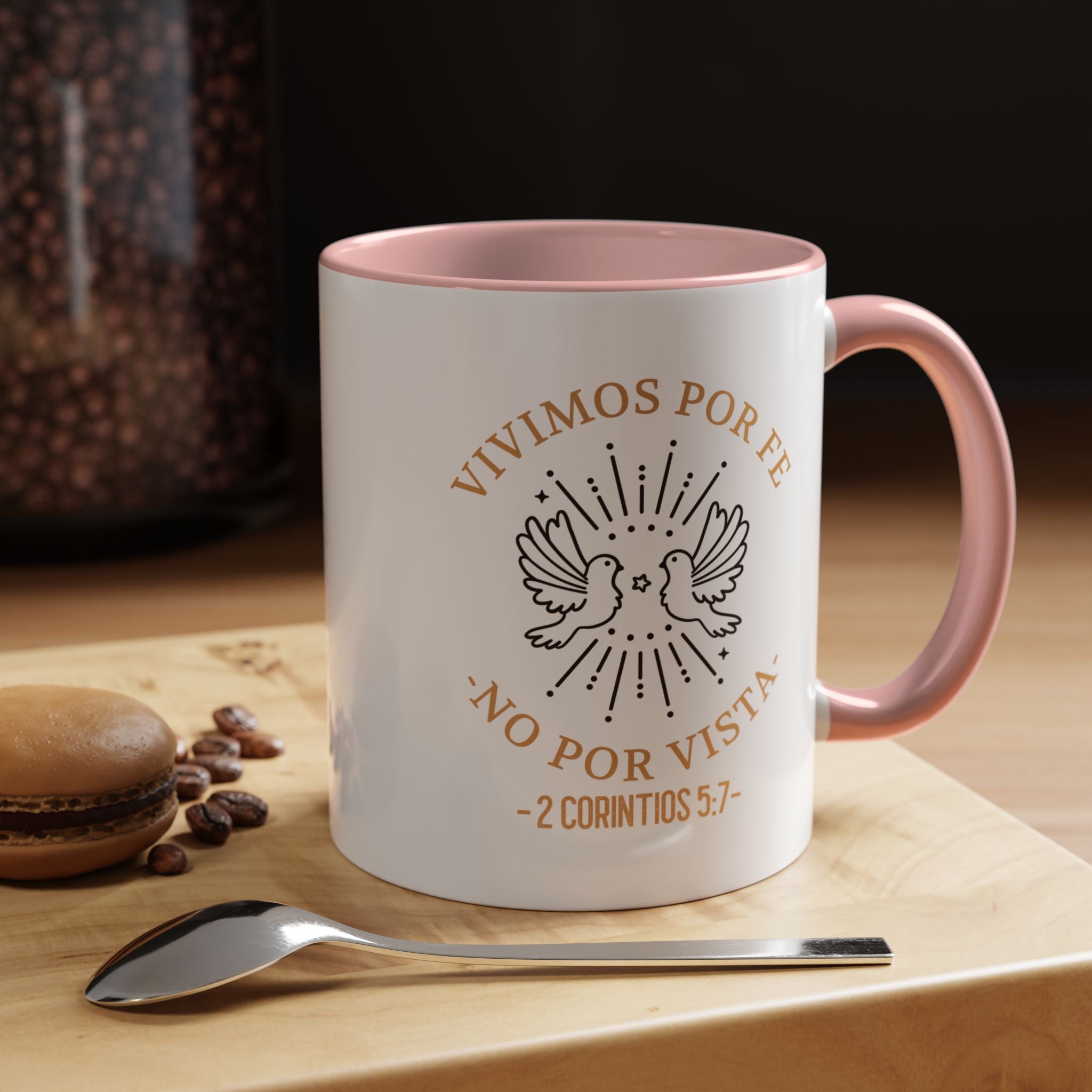 Coffee Mug Cristianos -  "Vivimos por Fe no por Vista" Taza de Cafe Fe Religiosa 11oz/15oz