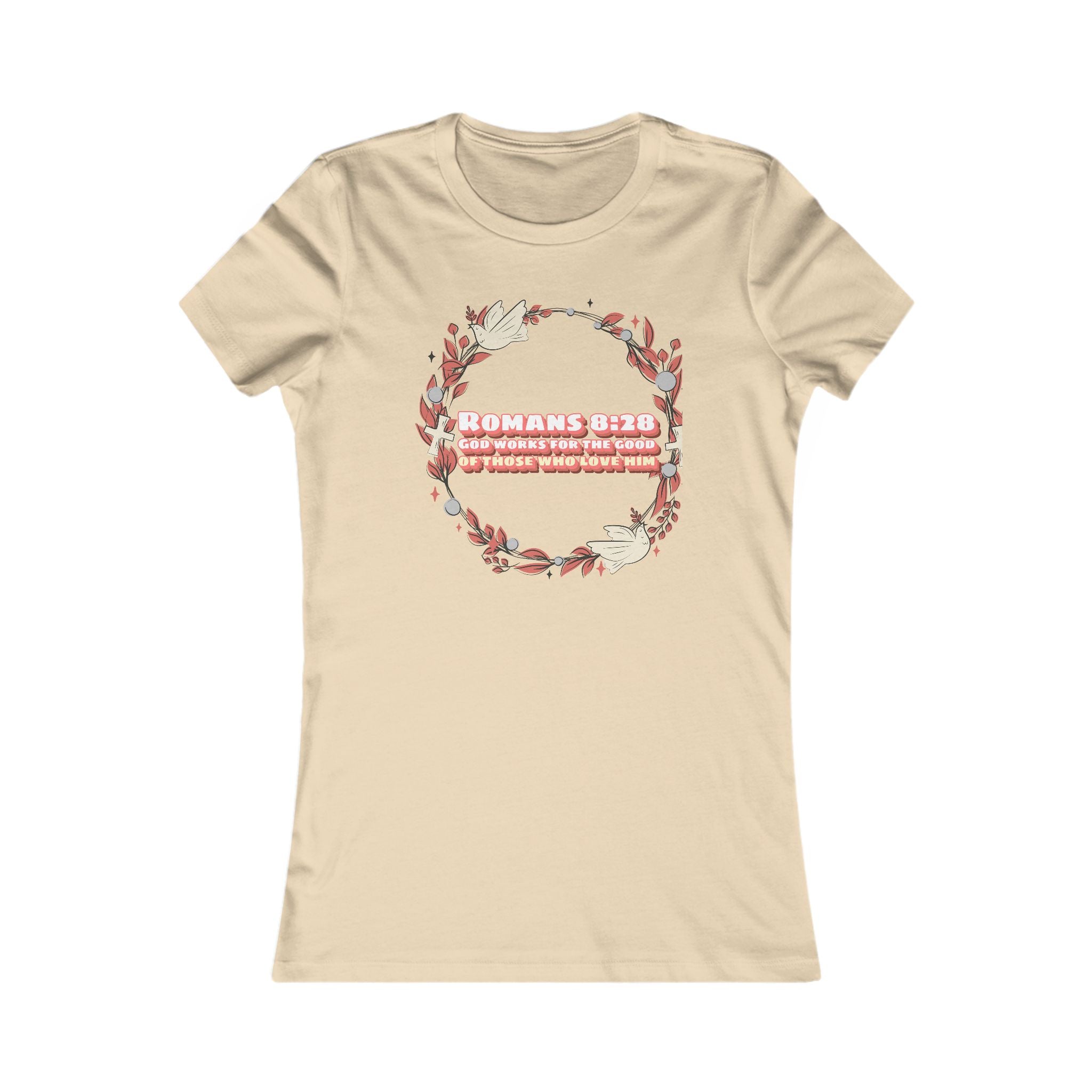 Floral Quote Tee Romans 828 faith- Women's Favorite T-Shirt soft material, Motivational Gift, Inspirational Top, Everyday Wear, Spring Fashion
