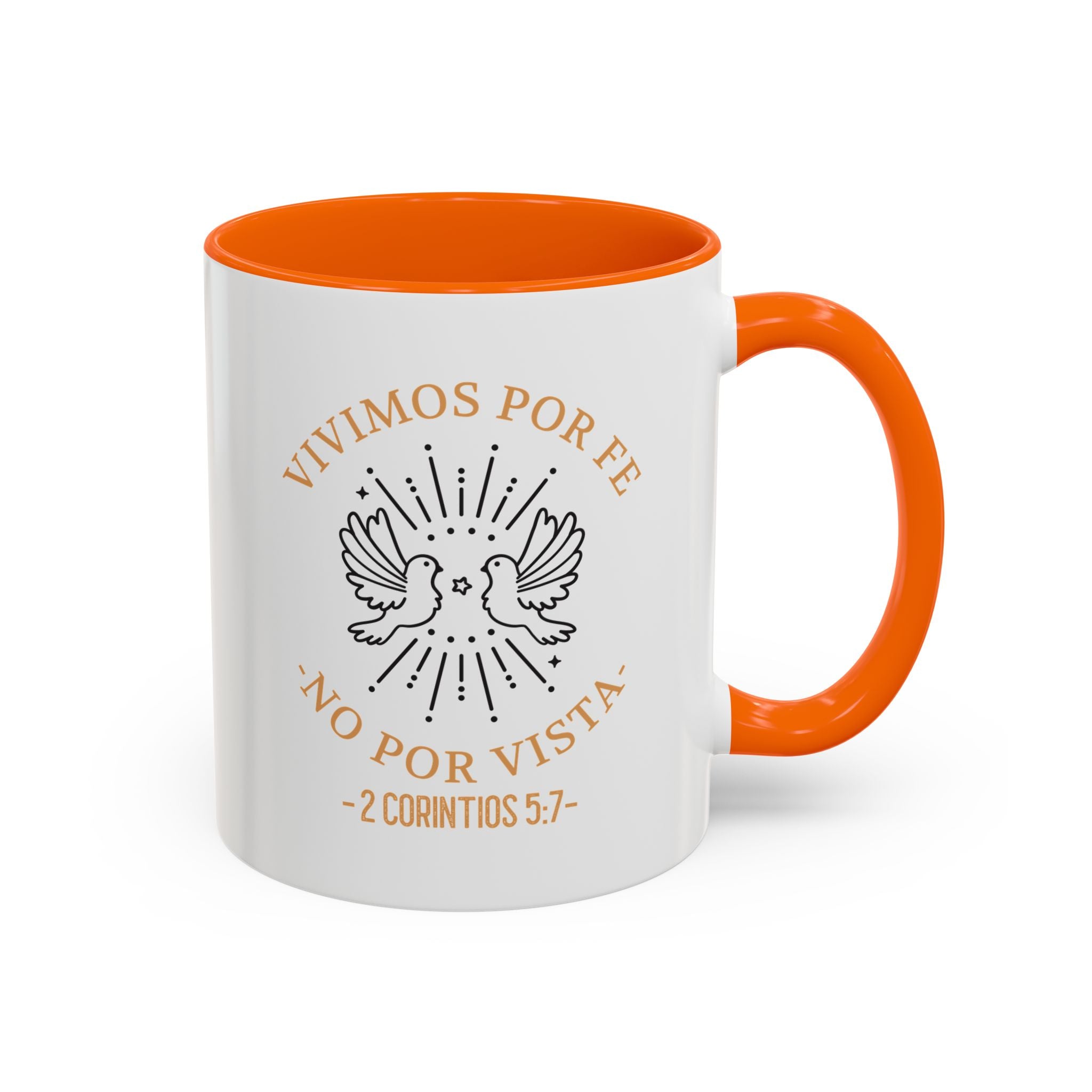 Coffee Mug Cristianos -  "Vivimos por Fe no por Vista" Taza de Cafe Fe Religiosa 11oz/15oz