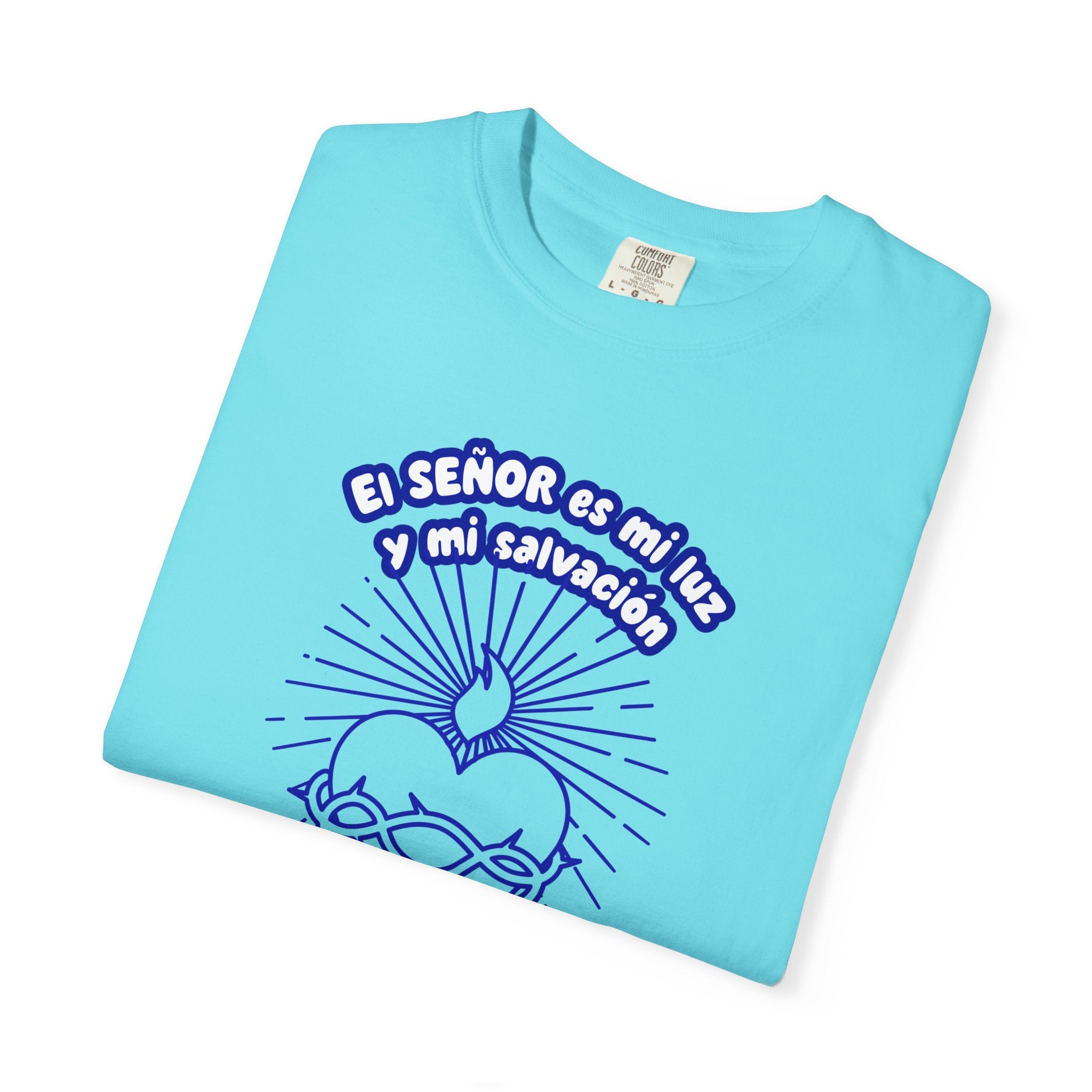 Christian Unisex Spanish Tee - Inspirado en el Salmo 27:1 " El seÑor es mi Luz y mi Salvacion. Great for gift, Birthday, Church.