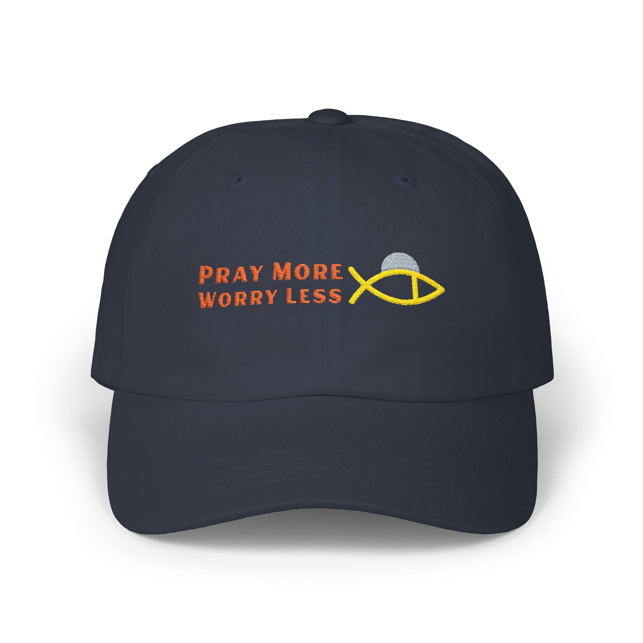 Pray More Worry Less Hat – Unisex Christian Cap – Faith-Based Everyday Headwear- Gift for Him, Father's Day Cap - Faithfully Hecho